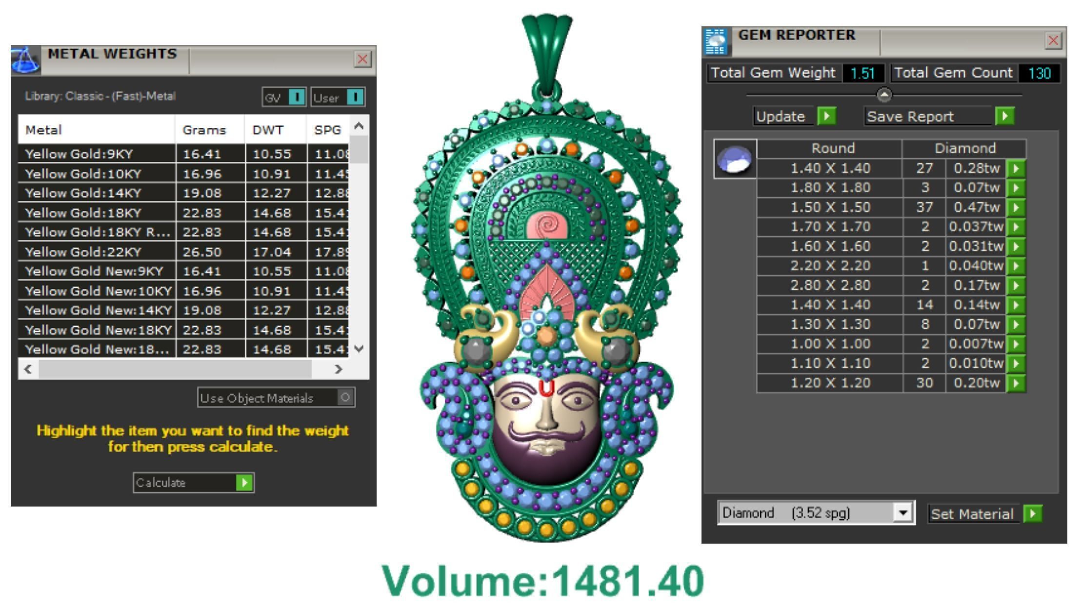 Khatushyam pendent  3D print model_2