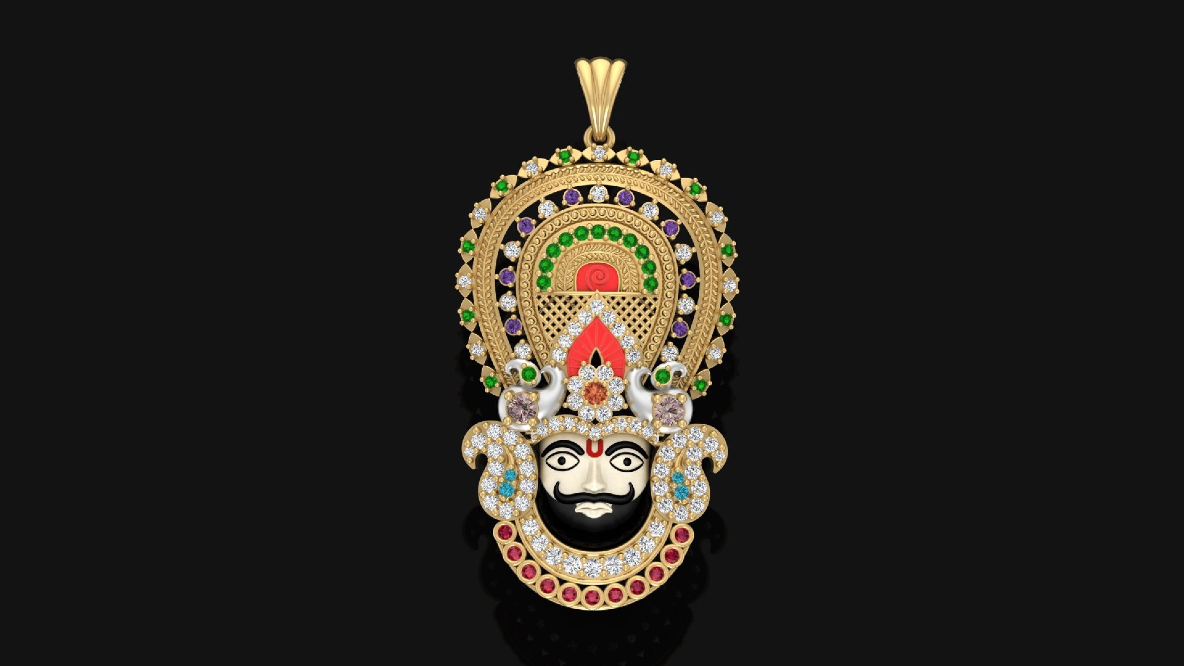 Khatushyam pendent  3D print model_1