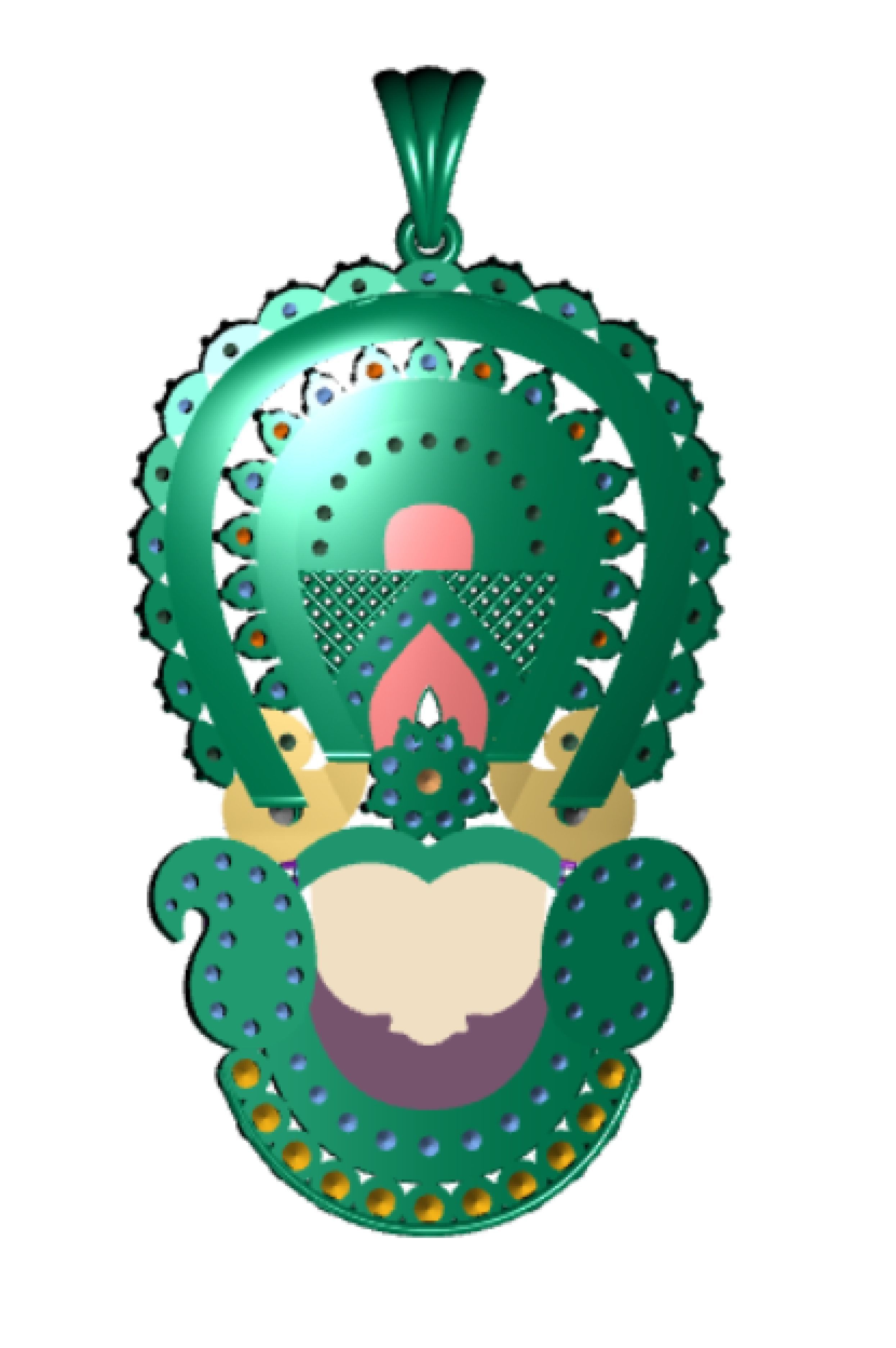 Khatushyam pendent  3D print model_4