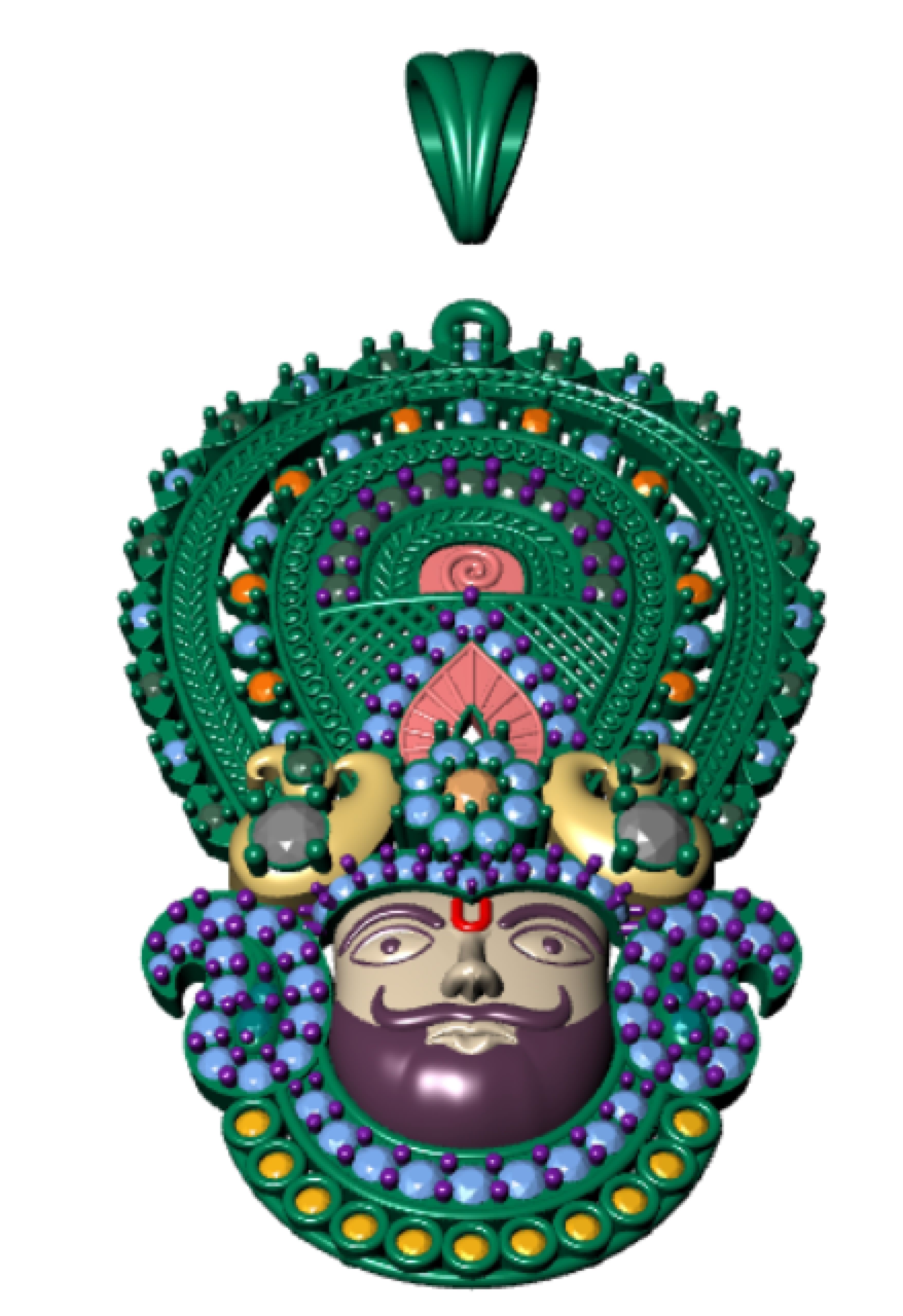 Khatushyam pendent  3D print model_3