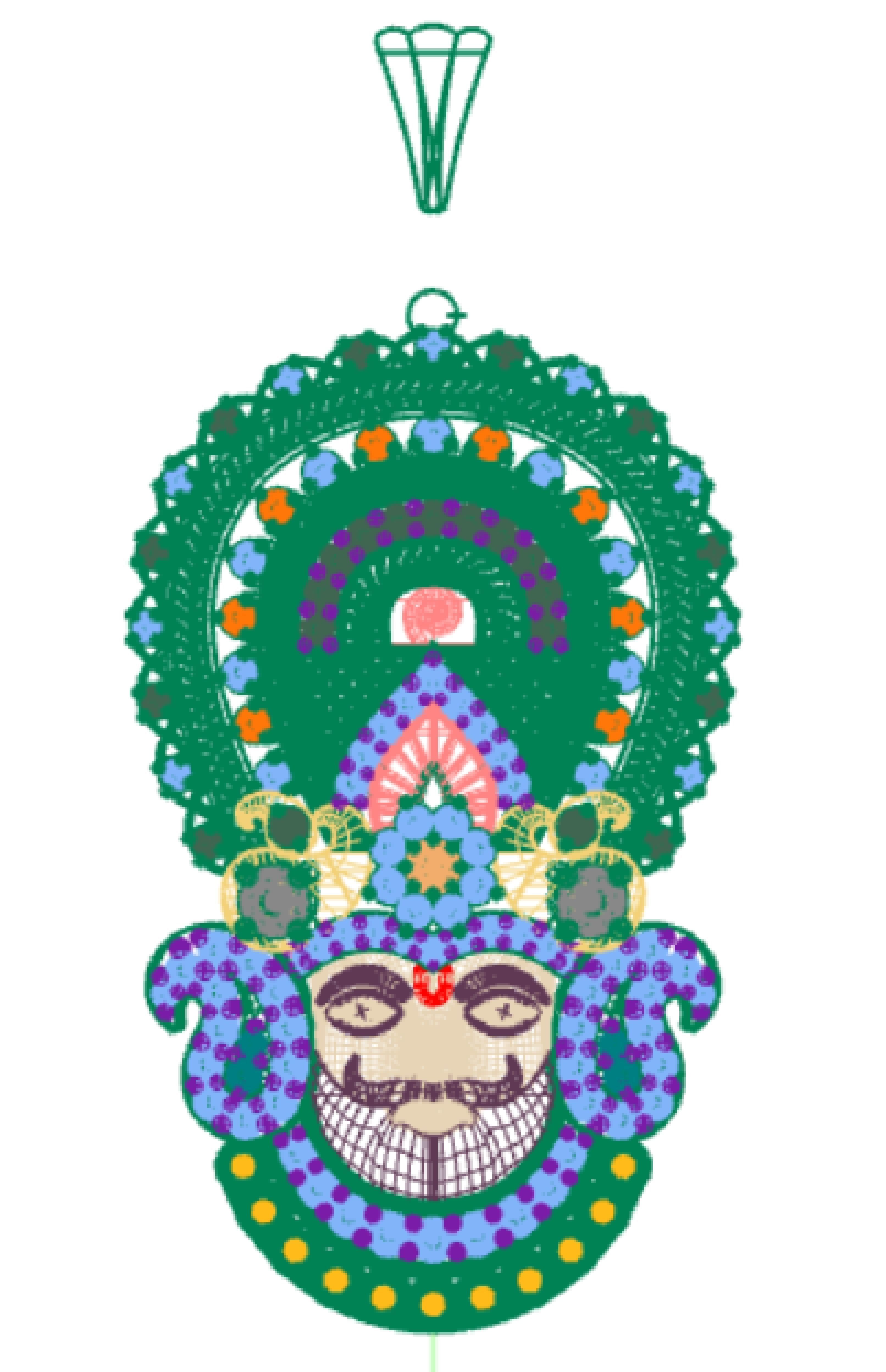 Khatushyam pendent  3D print model_5