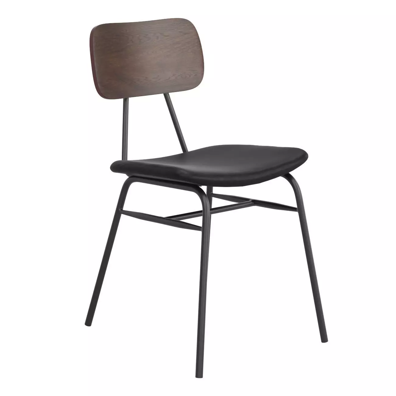 Aeon Black Faux Leather Dining Chair 3D model