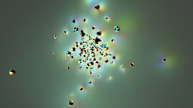 Rigid particles Free low-poly 3D model