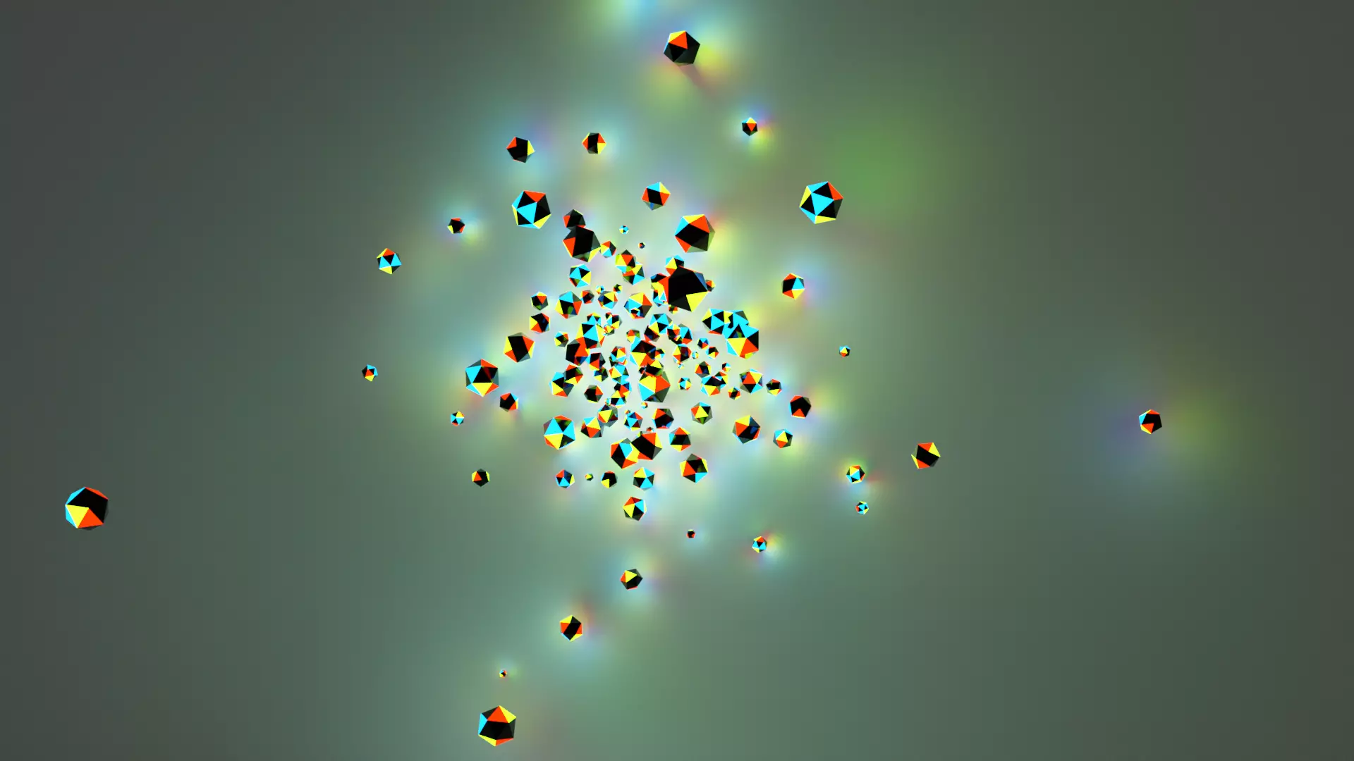 Rigid particles Free low-poly 3D model