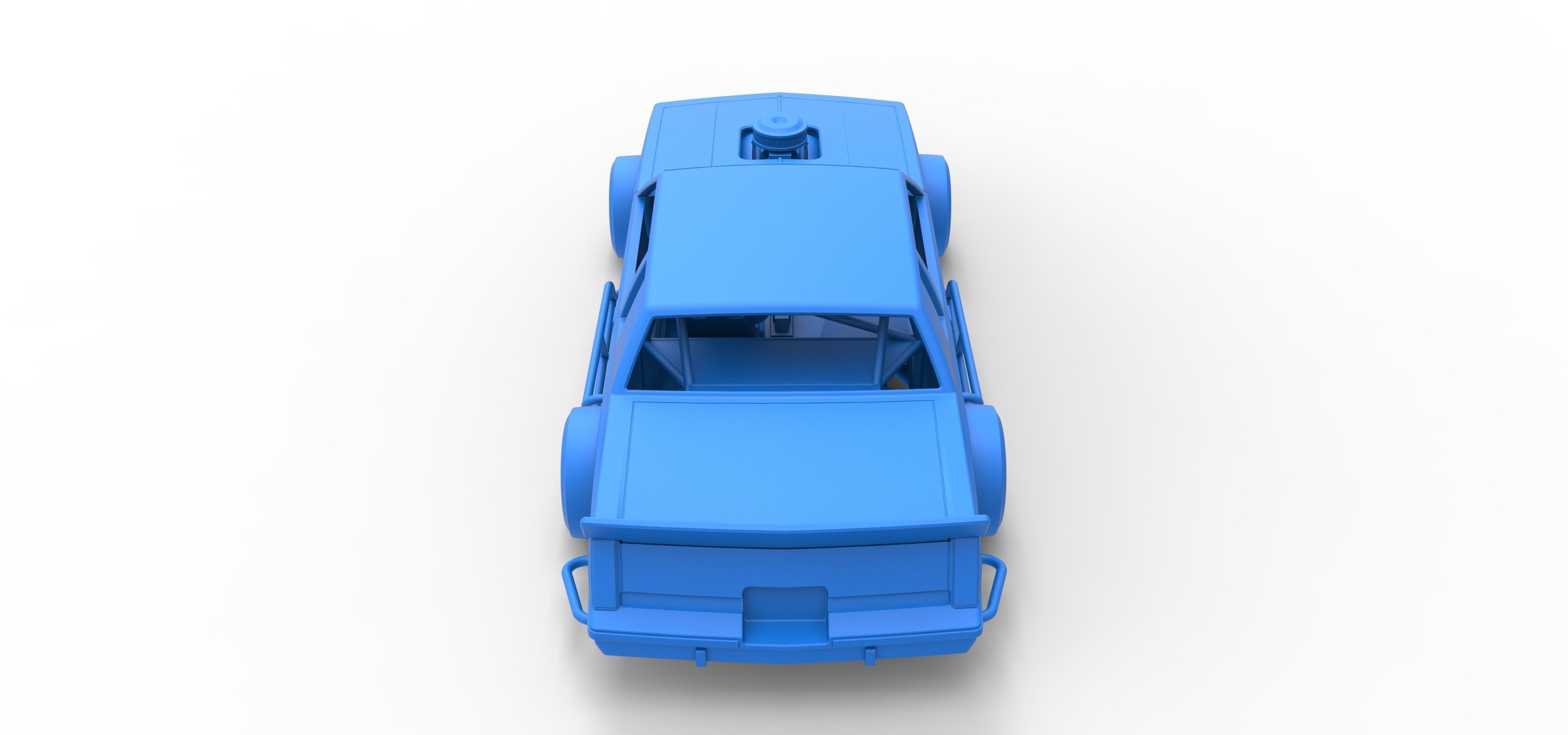 Vintage Asphalt Modified stock car Scale 1 to 25 3D print model_31