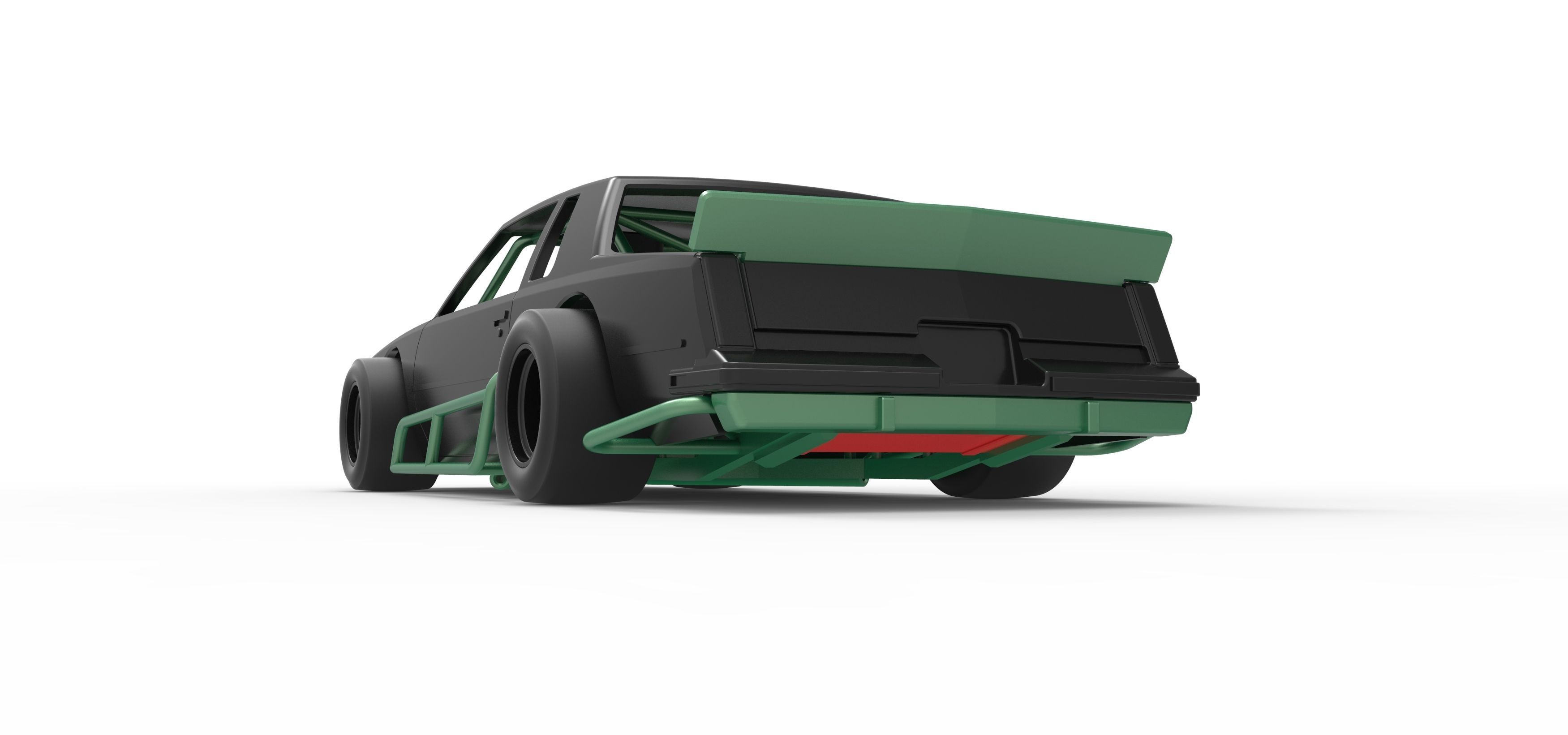 Vintage Asphalt Modified stock car Scale 1 to 25 3D print model_14