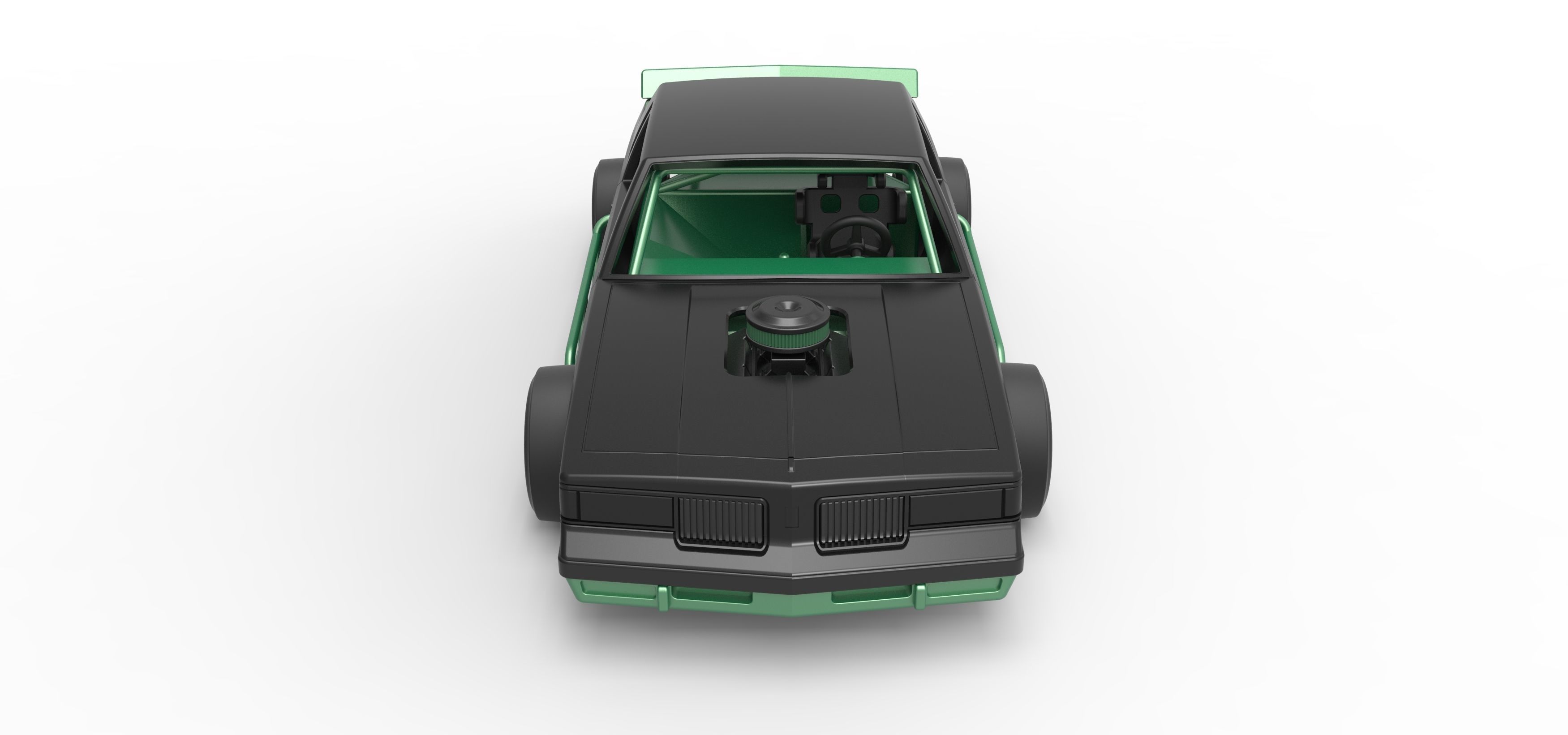 Vintage Asphalt Modified stock car Scale 1 to 25 3D print model_7