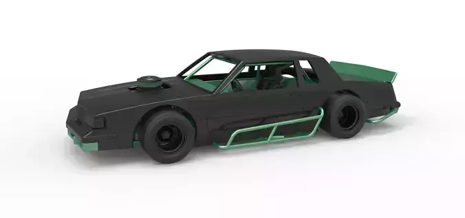 Vintage Asphalt Modified stock car Scale 1 to 25