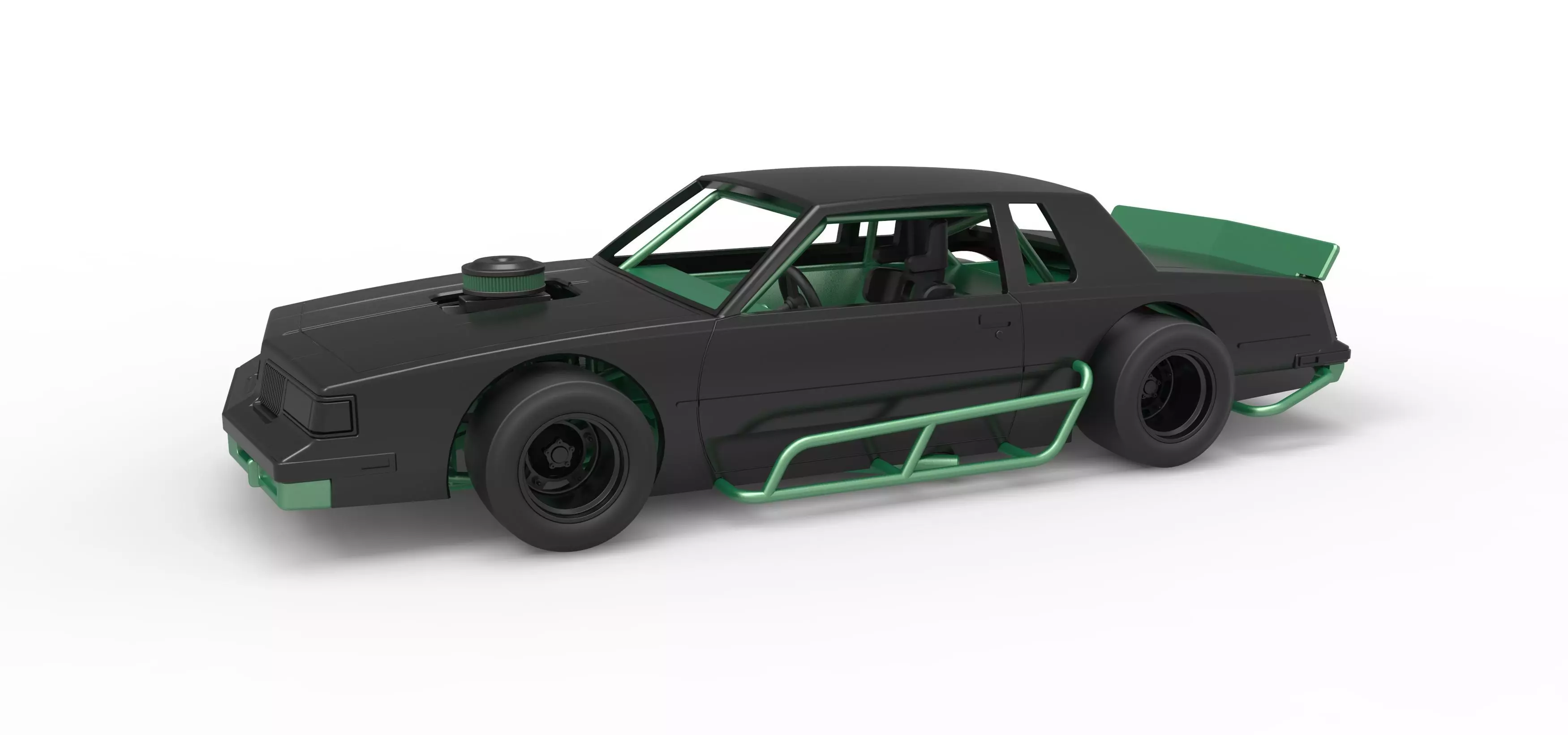 Vintage Asphalt Modified stock car Scale 1 to 25 3D print model_0