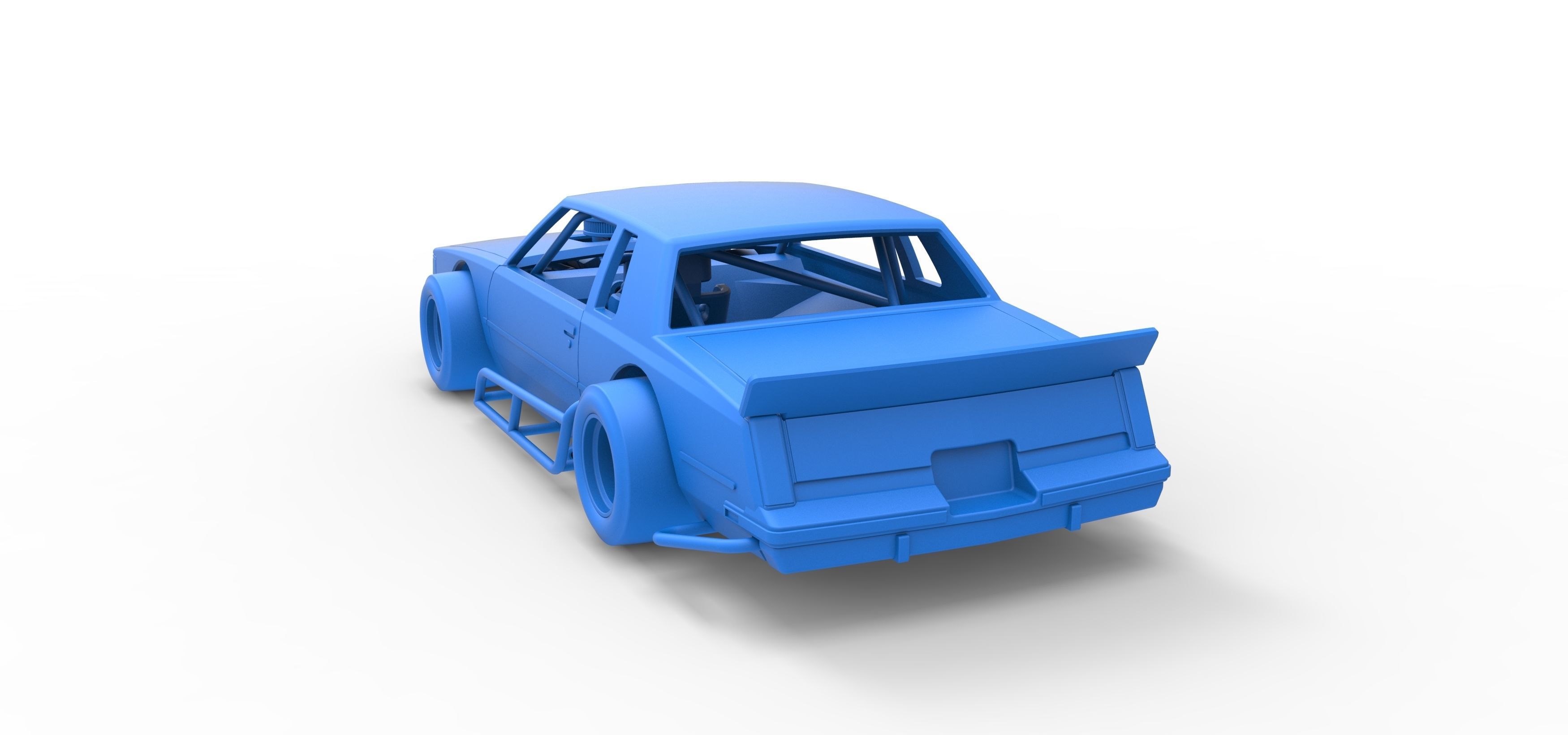 Vintage Asphalt Modified stock car Scale 1 to 25 3D print model_29