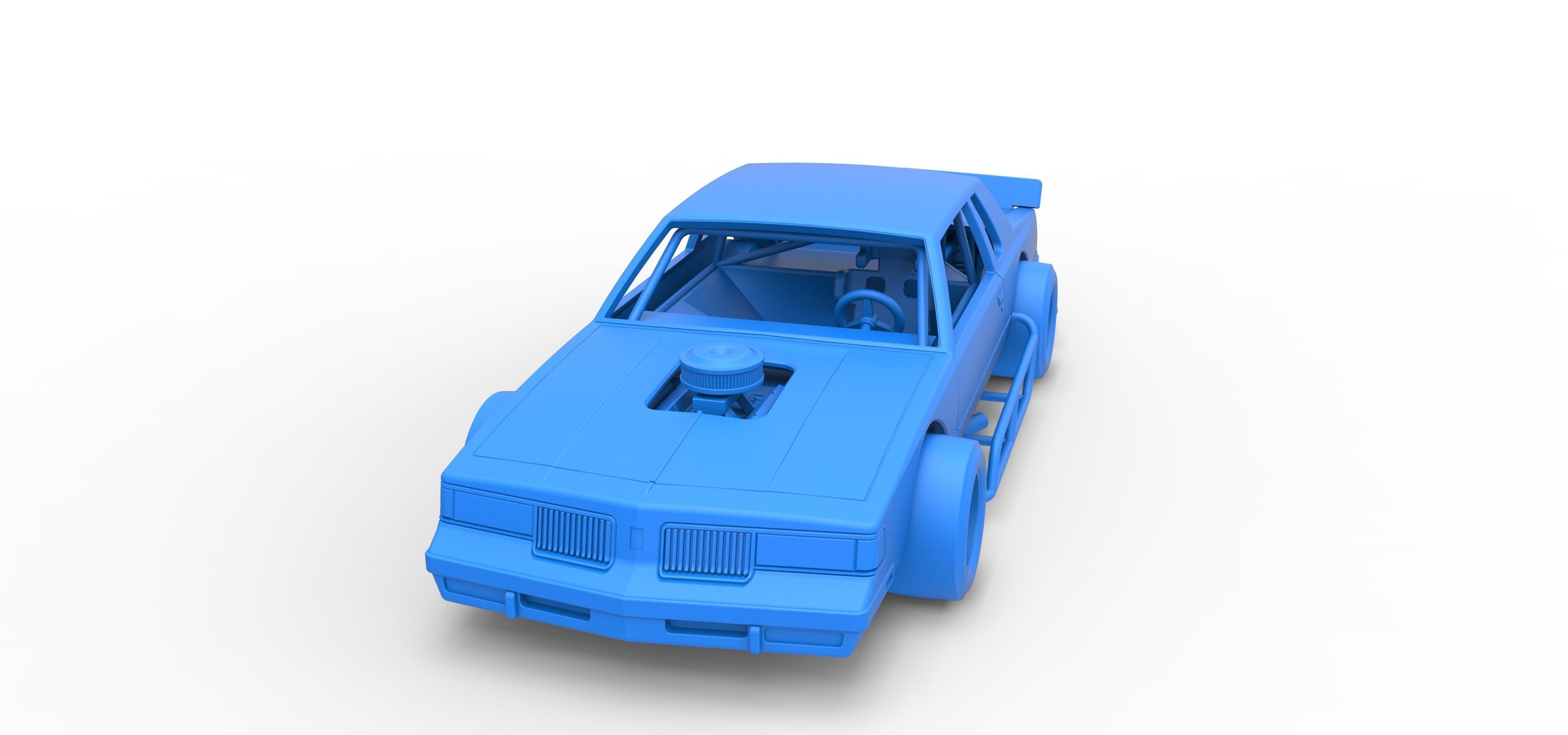 Vintage Asphalt Modified stock car Scale 1 to 25 3D print model_21