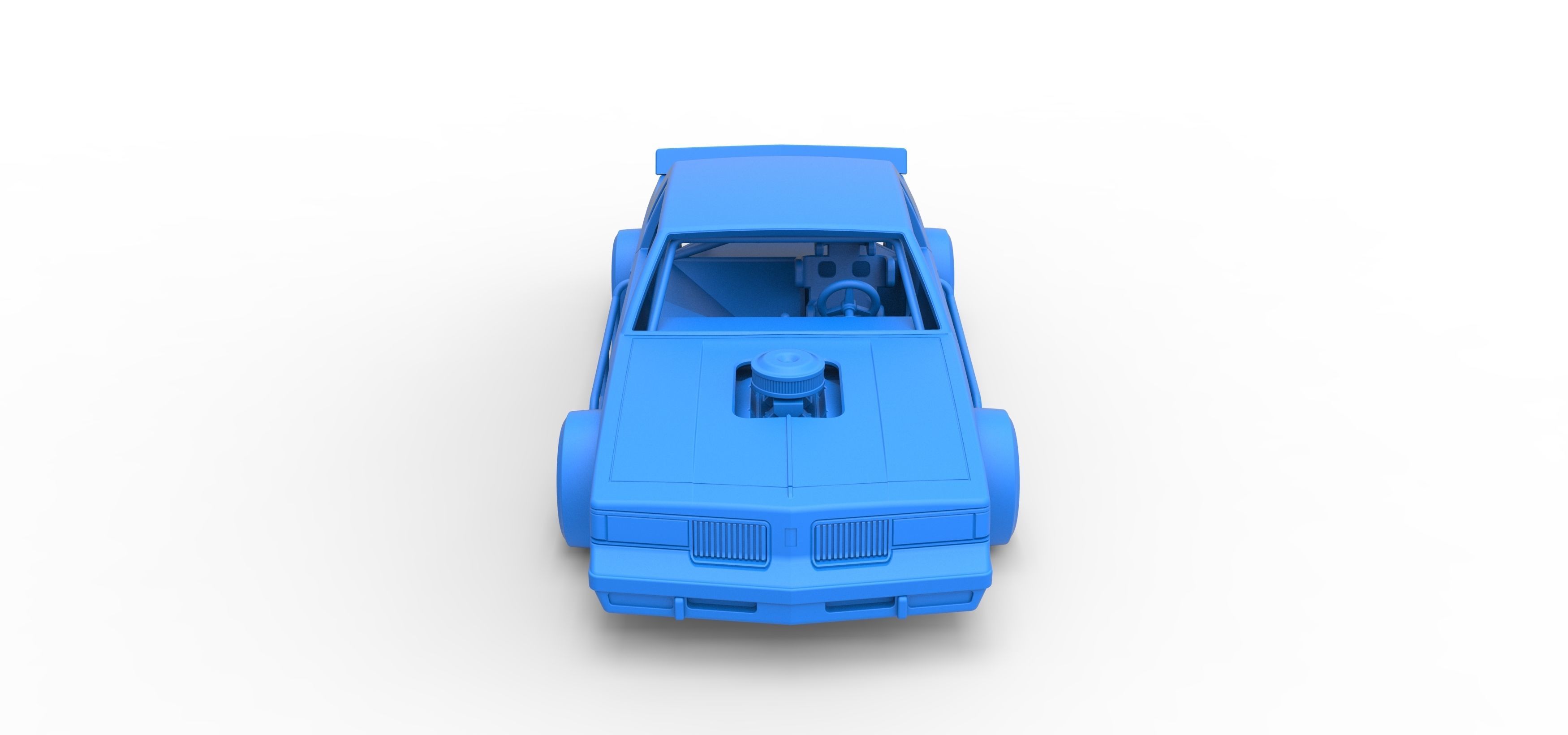 Vintage Asphalt Modified stock car Scale 1 to 25 3D print model_23