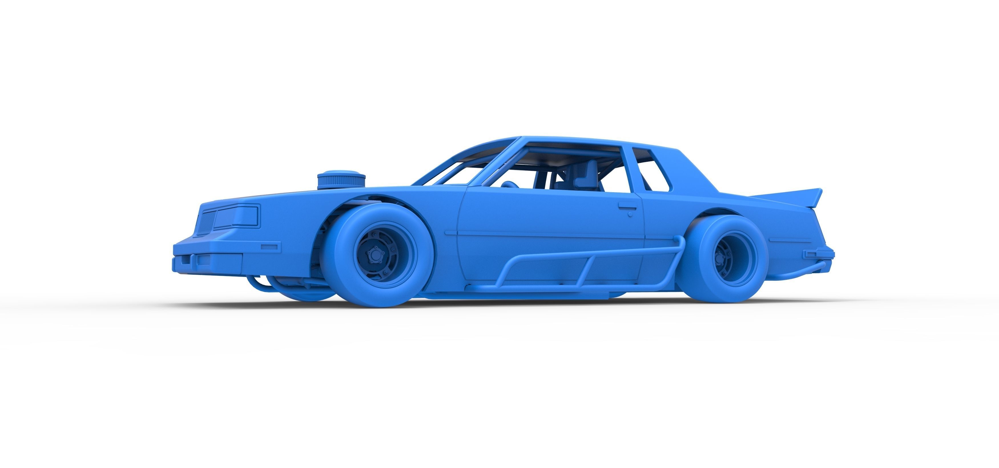 Vintage Asphalt Modified stock car Scale 1 to 25 3D print model_18