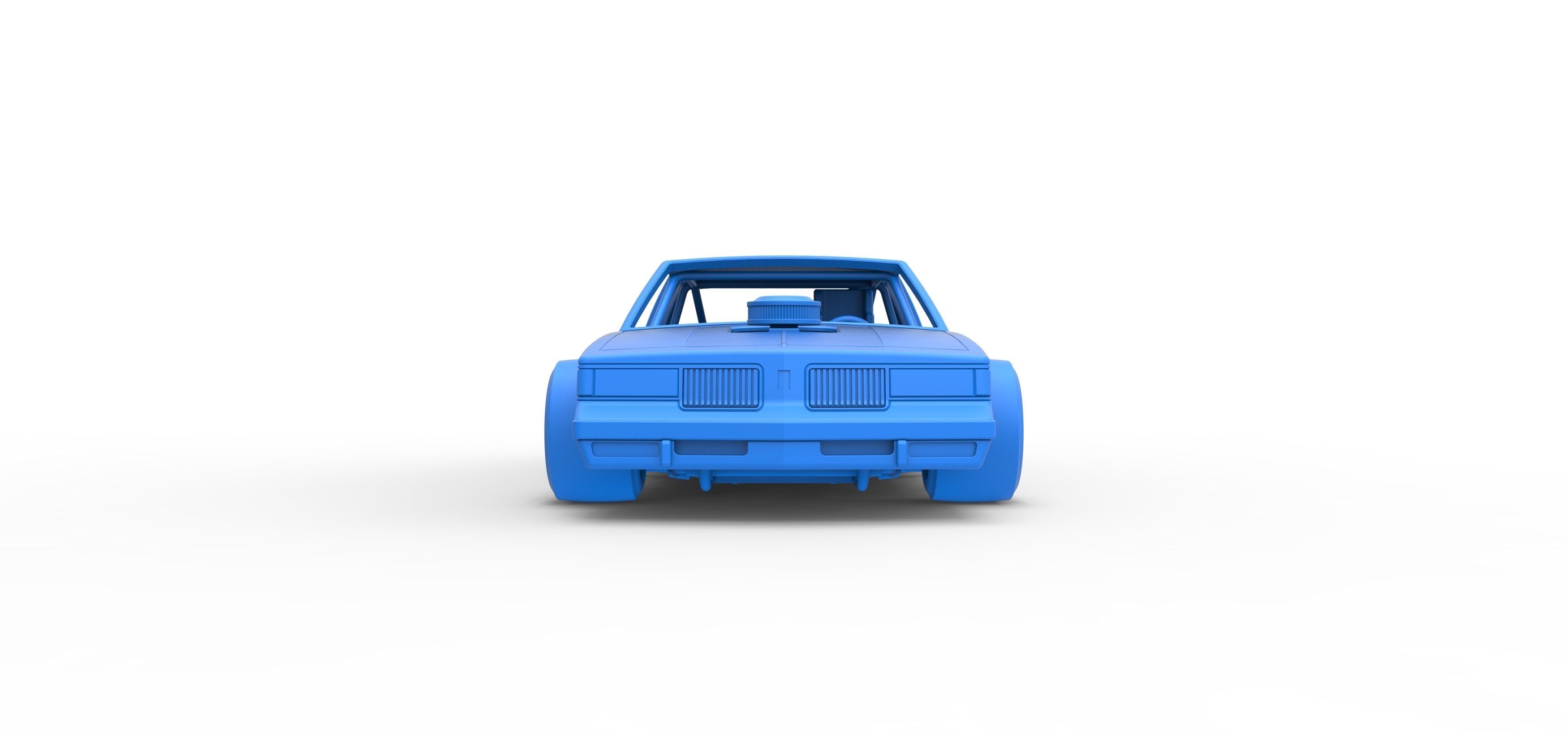 Vintage Asphalt Modified stock car Scale 1 to 25 3D print model_24