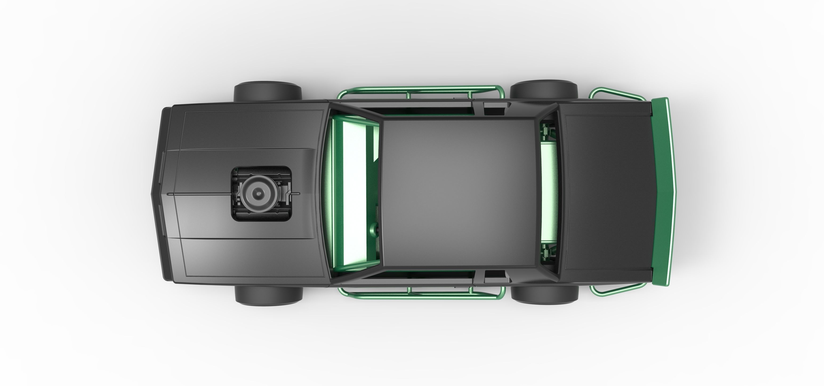 Vintage Asphalt Modified stock car Scale 1 to 25 3D print model_11