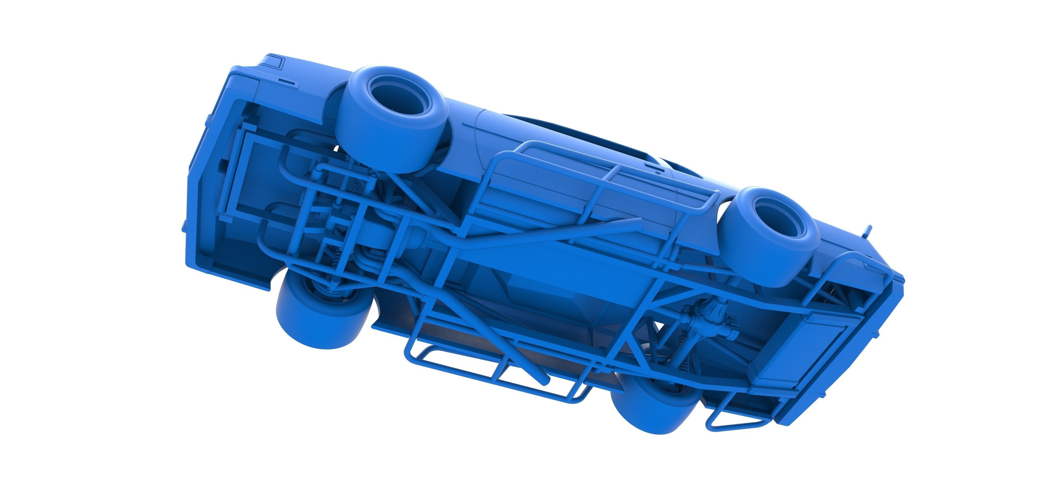 Vintage Asphalt Modified stock car Scale 1 to 25 3D print model_19