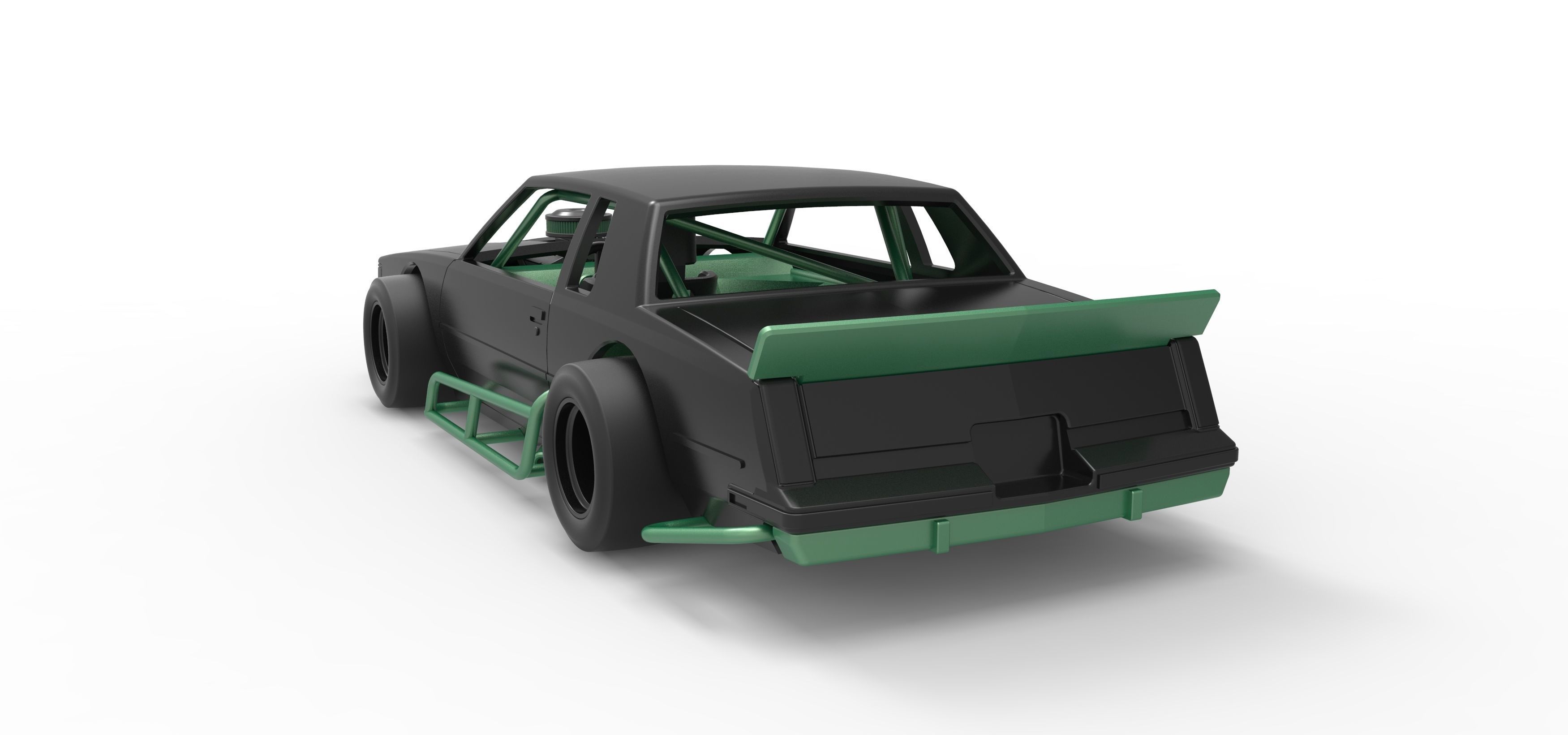 Vintage Asphalt Modified stock car Scale 1 to 25 3D print model_13