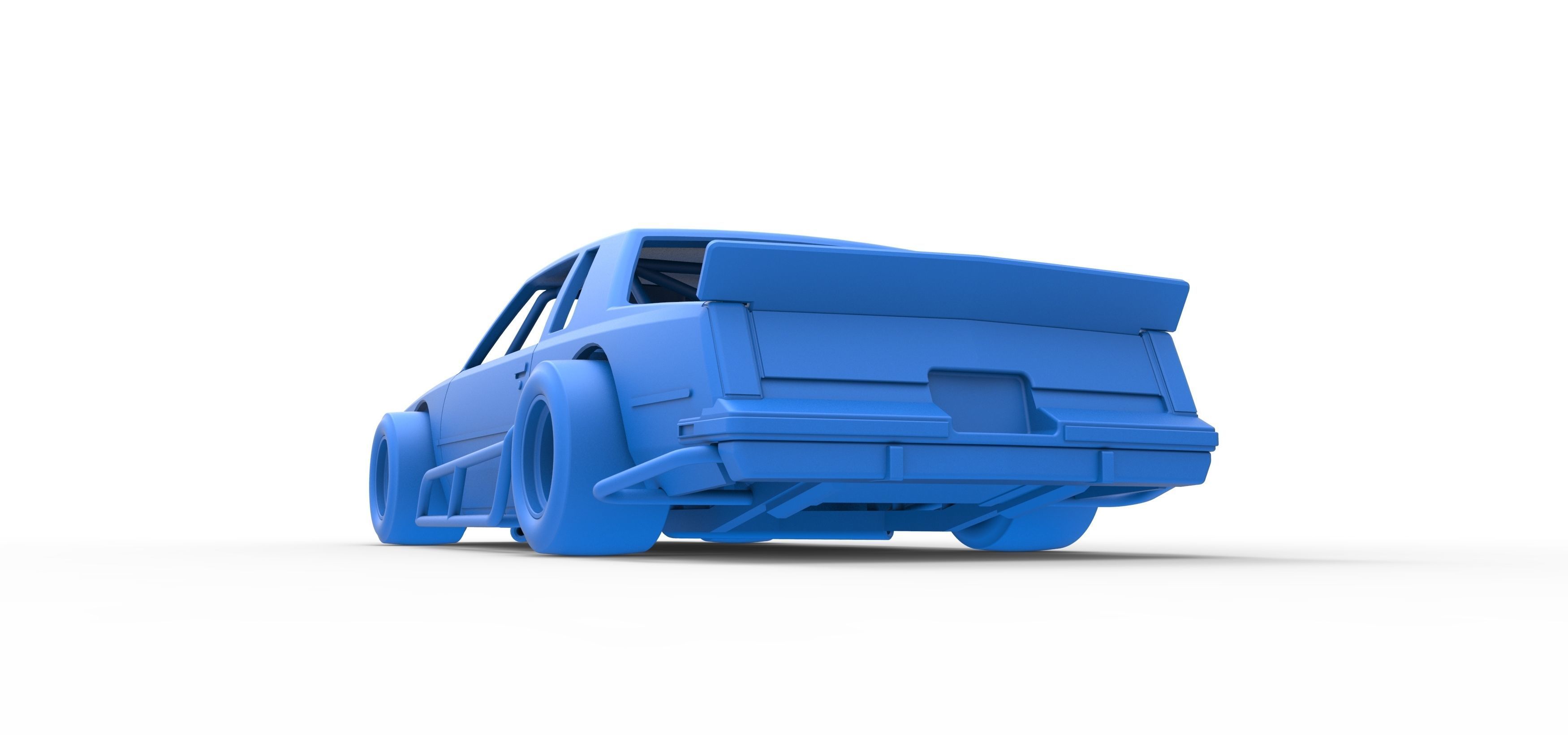 Vintage Asphalt Modified stock car Scale 1 to 25 3D print model_30