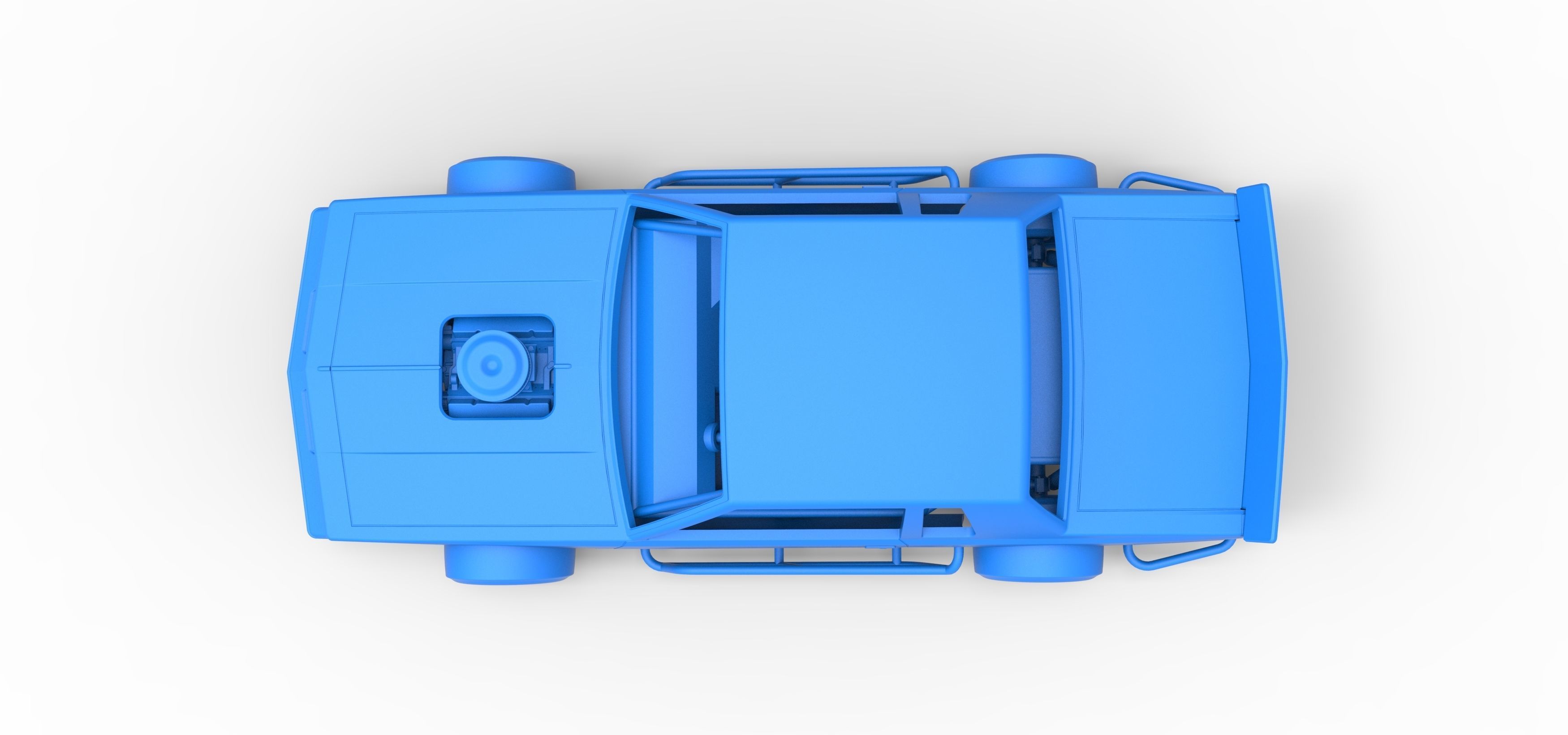 Vintage Asphalt Modified stock car Scale 1 to 25 3D print model_27