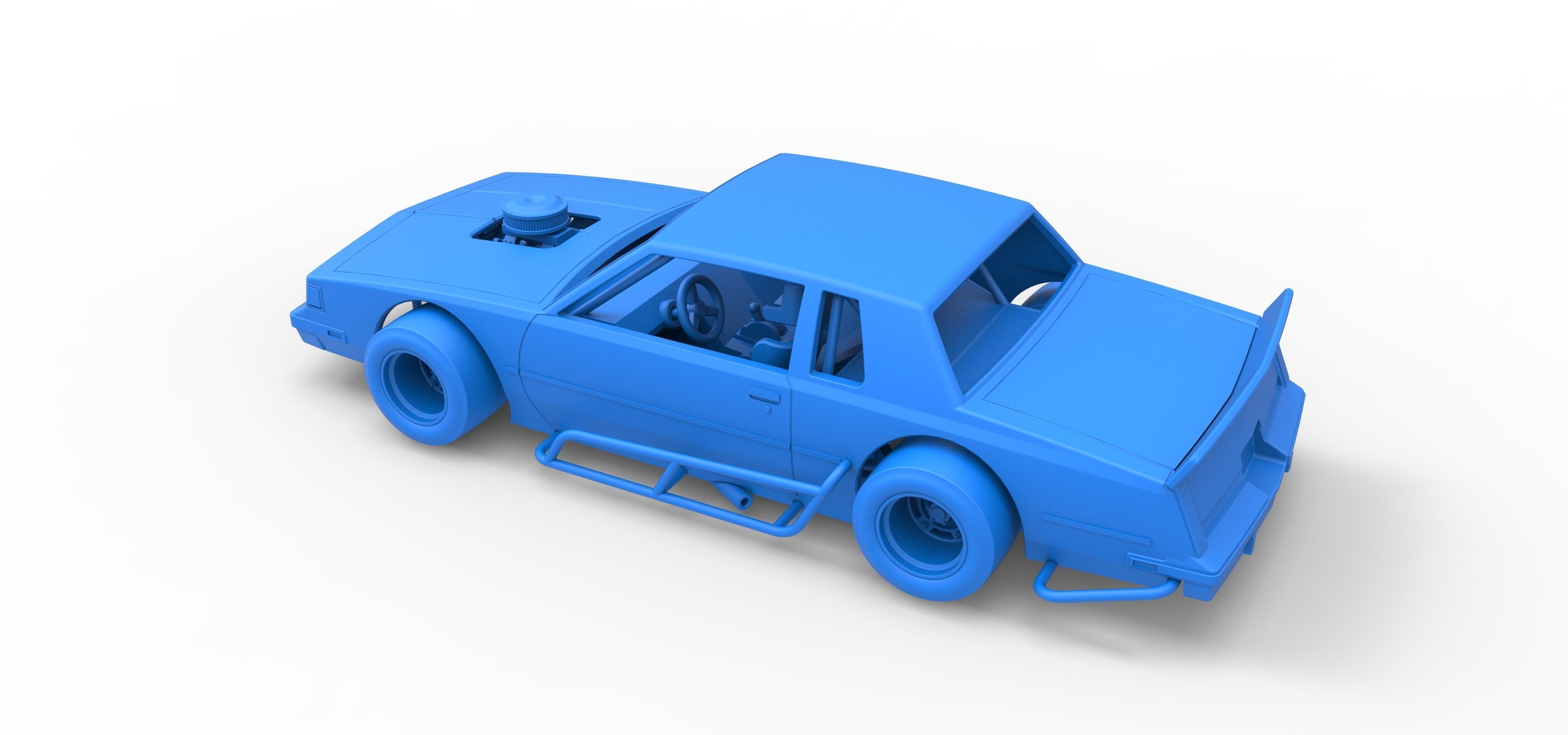 Vintage Asphalt Modified stock car Scale 1 to 25 3D print model_28