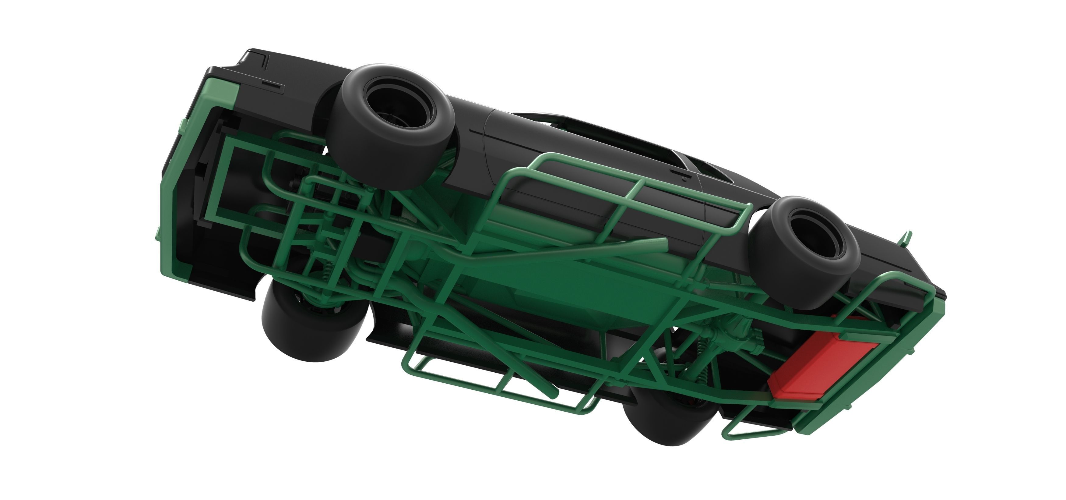 Vintage Asphalt Modified stock car Scale 1 to 25 3D print model_3