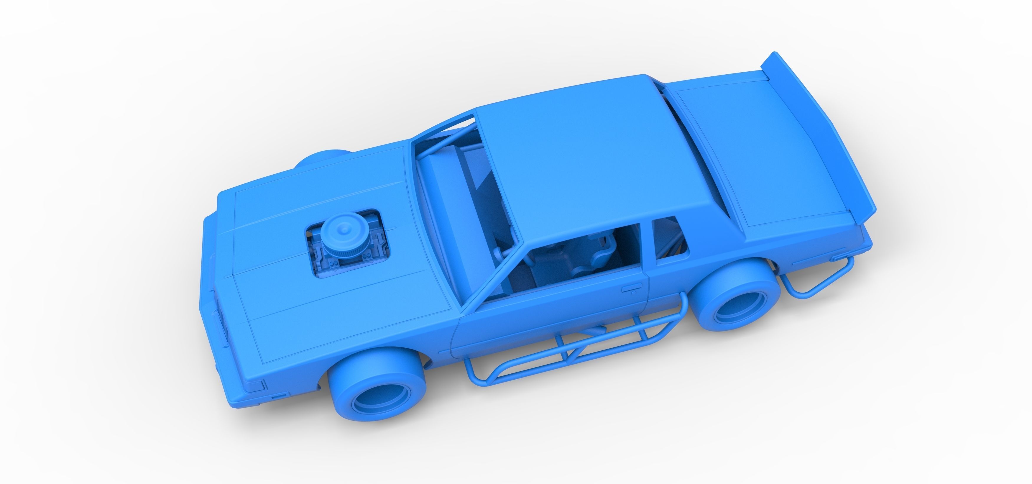 Vintage Asphalt Modified stock car Scale 1 to 25 3D print model_20