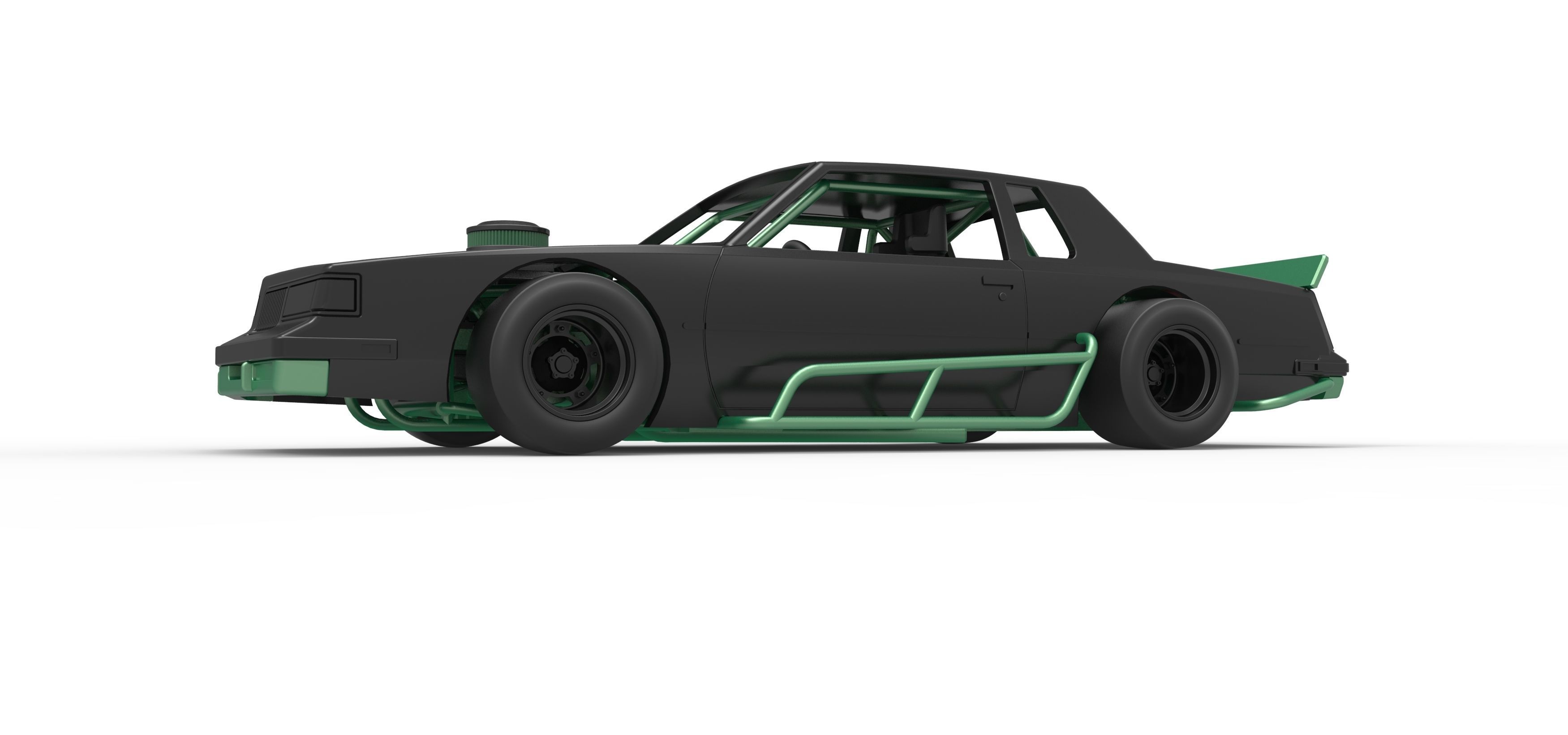 Vintage Asphalt Modified stock car Scale 1 to 25 3D print model_2