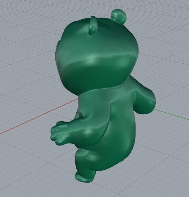 golden bear 3D model_2