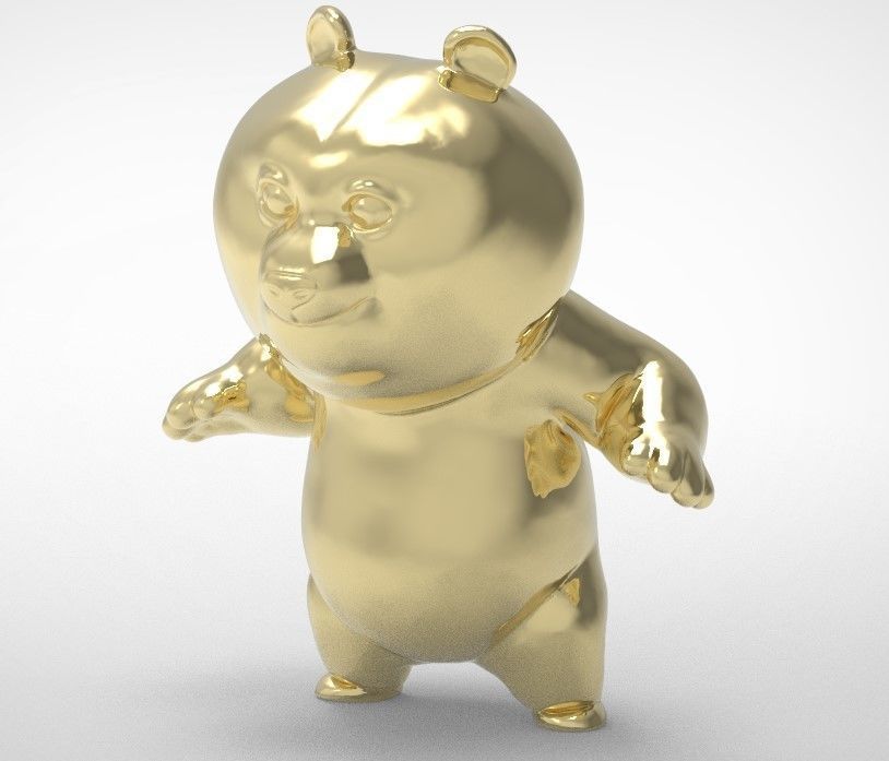 golden bear 3D model_3