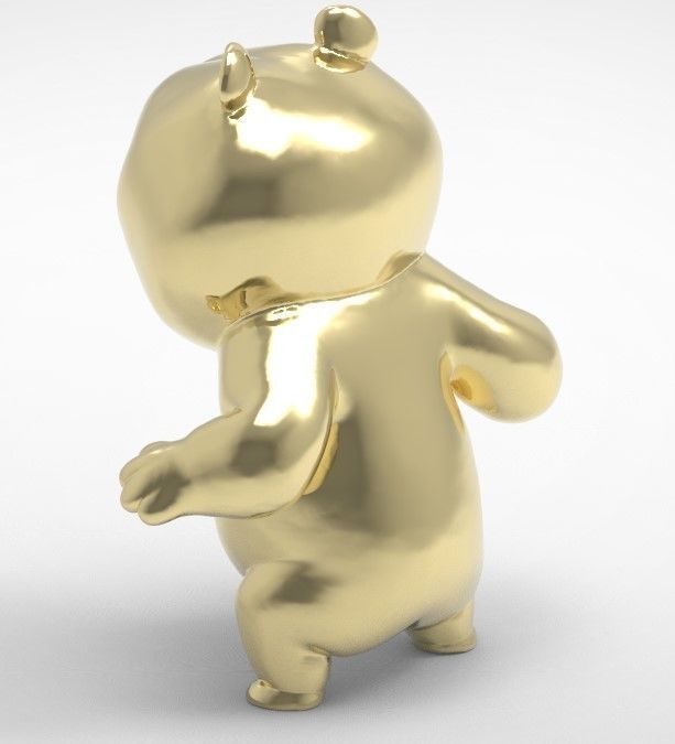 golden bear 3D model_4