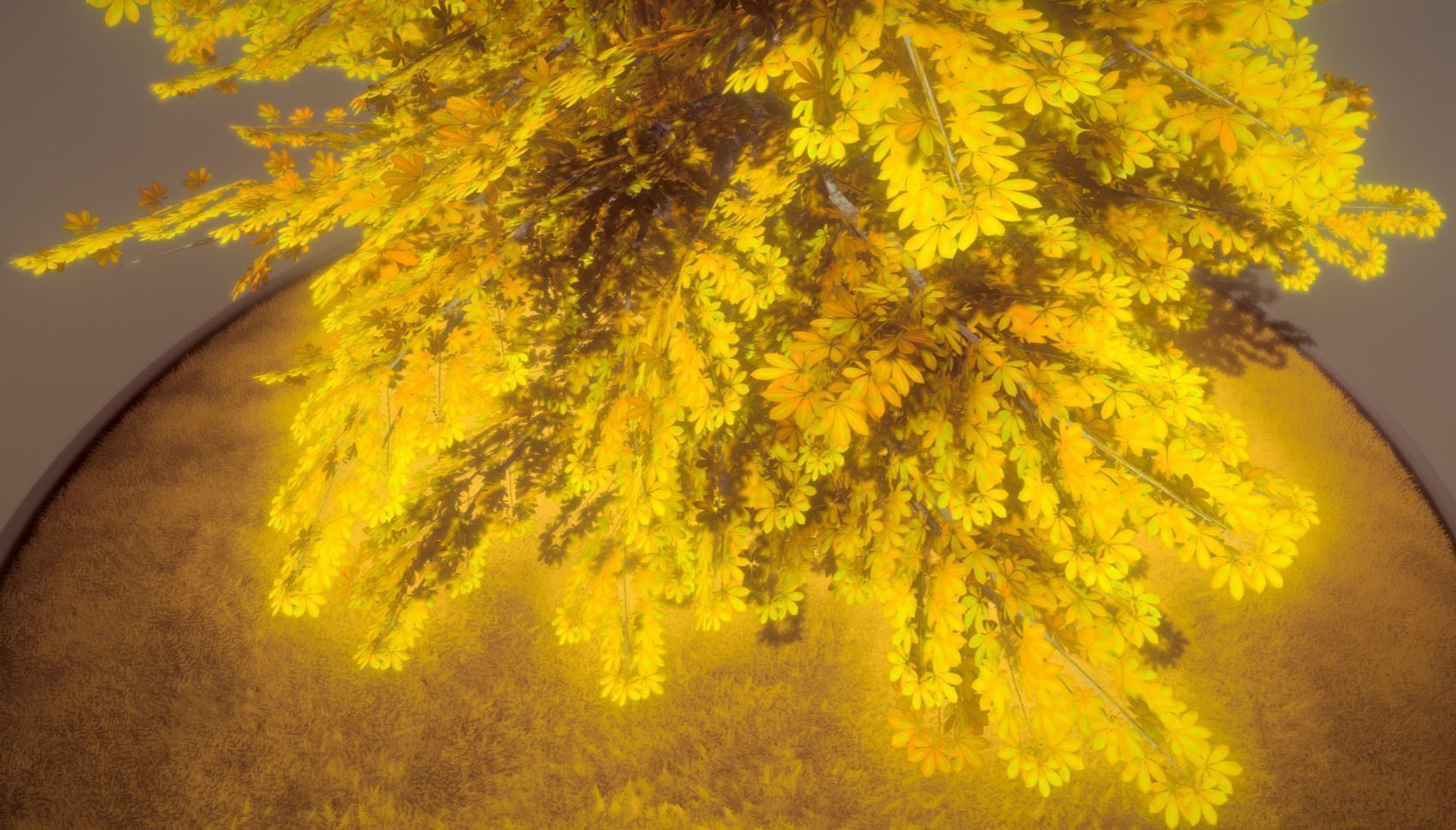 European Horse Chestnut Autumn 21m  Low-poly 3D model_7