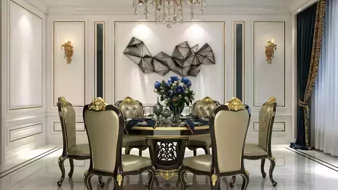 Interior Art - Restaurant Collection - Part 1 01 3D model