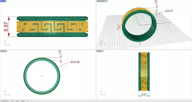 ENGAGEMENT BAND RING 3D print model