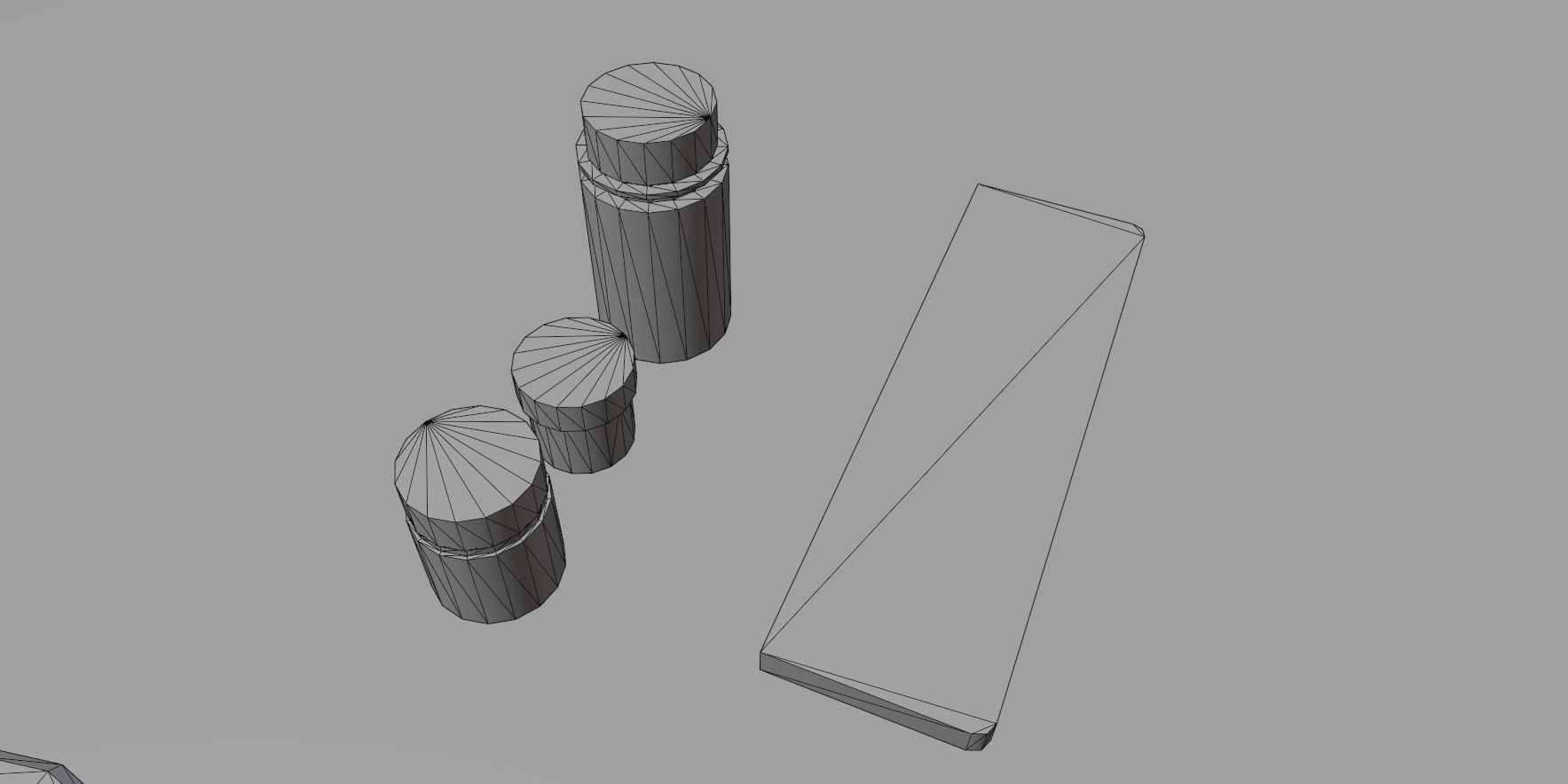 Art supplies with with palette for painting  Low-poly 3D model_5