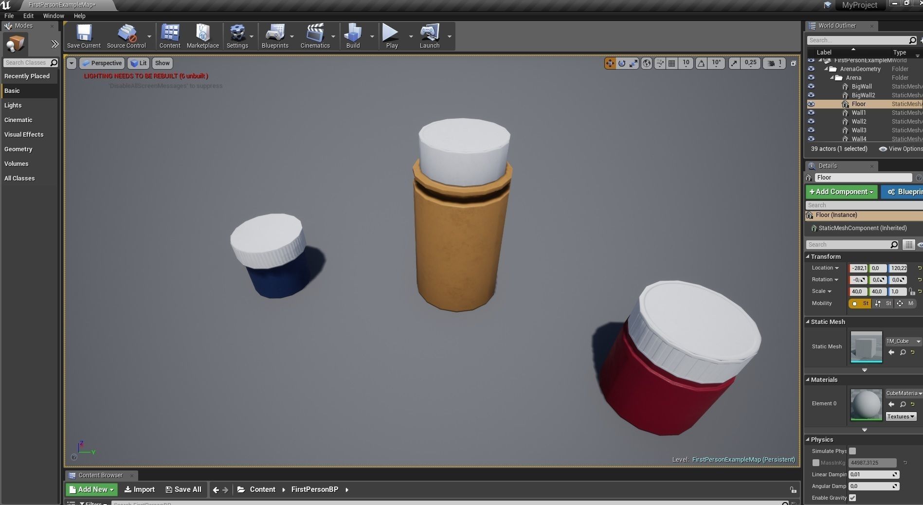 Art supplies with with palette for painting  Low-poly 3D model_10
