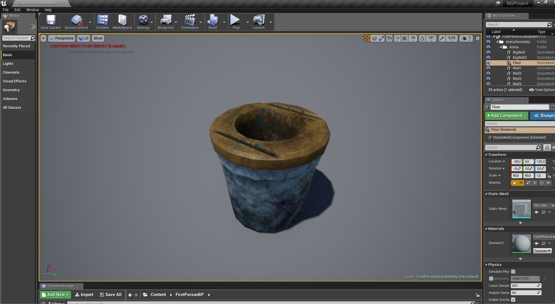 Art supplies with with palette for painting  Low-poly 3D model_12