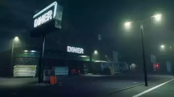 Modular Diner Pack Low-poly 3D model