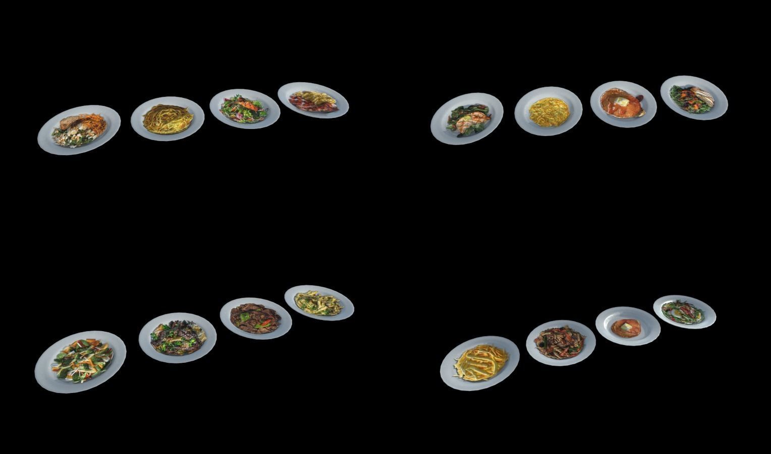 Modular Diner Pack Low-poly 3D model_28