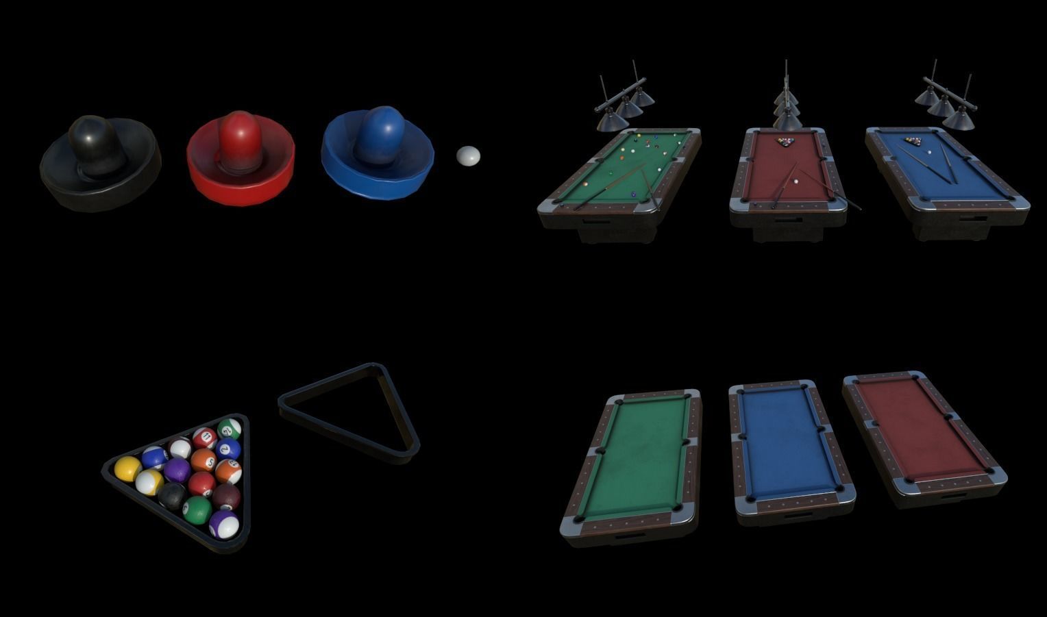 Modular Diner Pack Low-poly 3D model_25