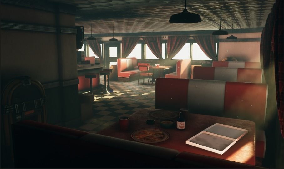 Modular Diner Pack Low-poly 3D model_15