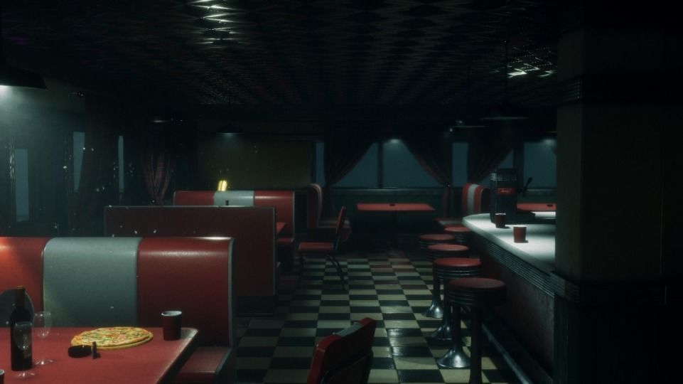 Modular Diner Pack Low-poly 3D model_7