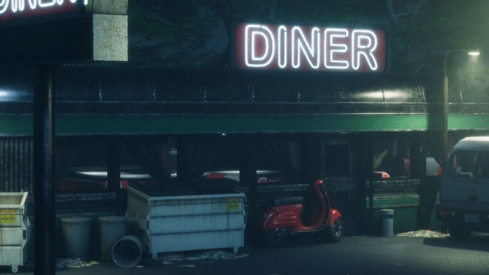 Modular Diner Pack Low-poly 3D model_2