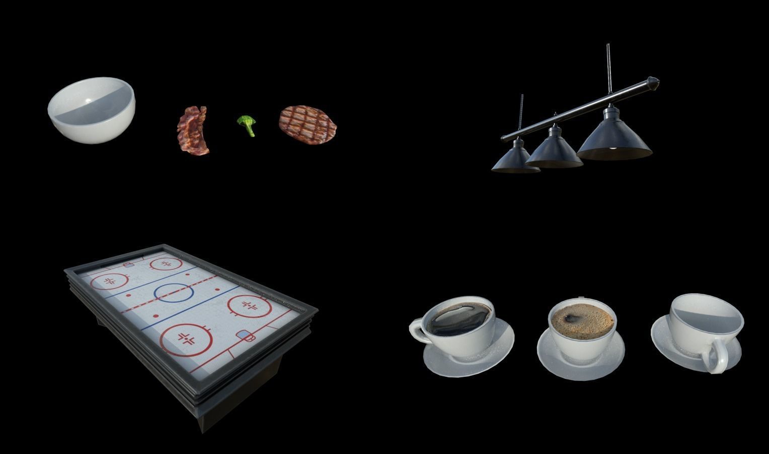 Modular Diner Pack Low-poly 3D model_26