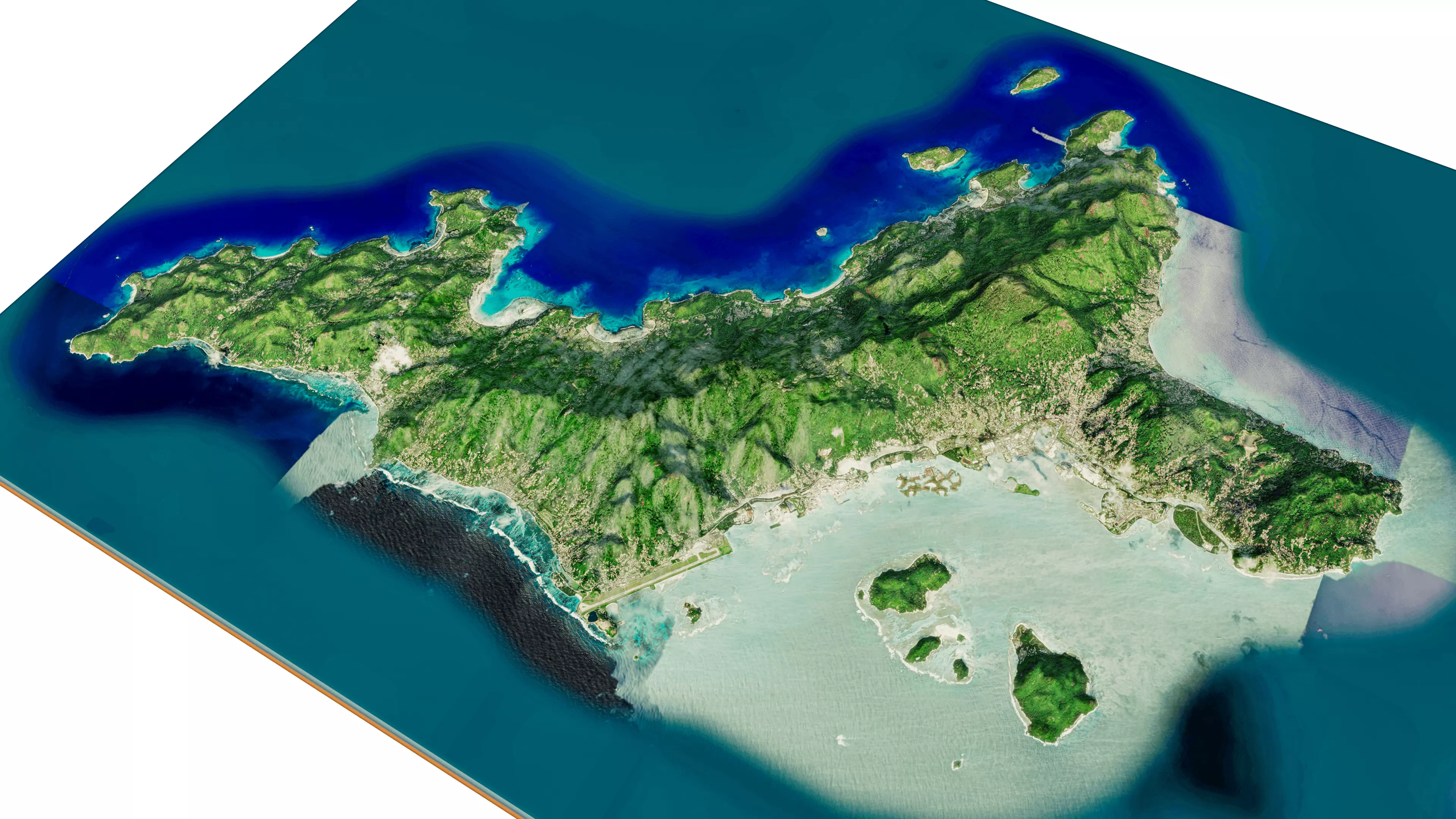 Seychelles Mahe Island 3d model Low-poly 3D model_0