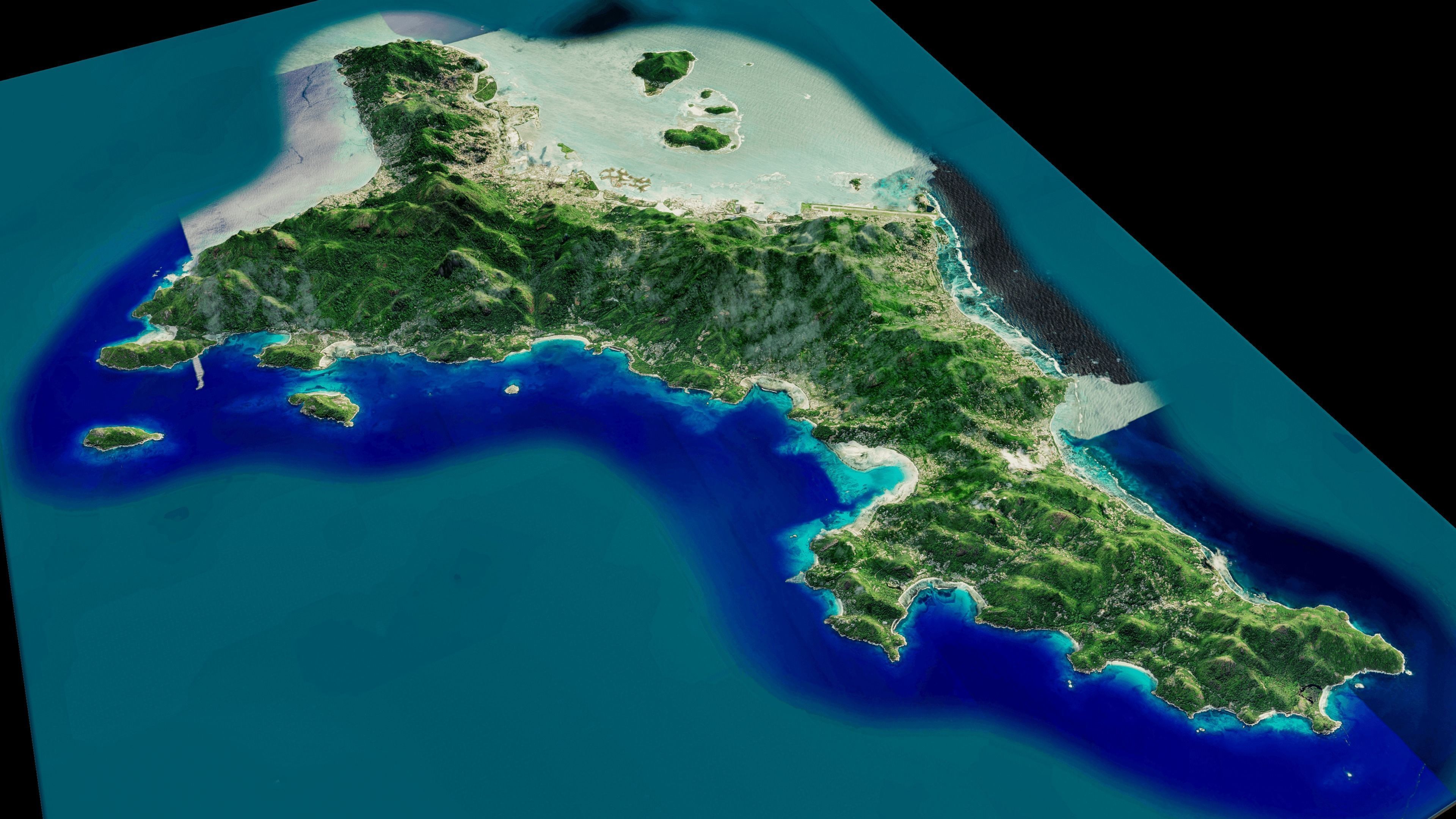 Seychelles Mahe Island 3d model Low-poly 3D model_6