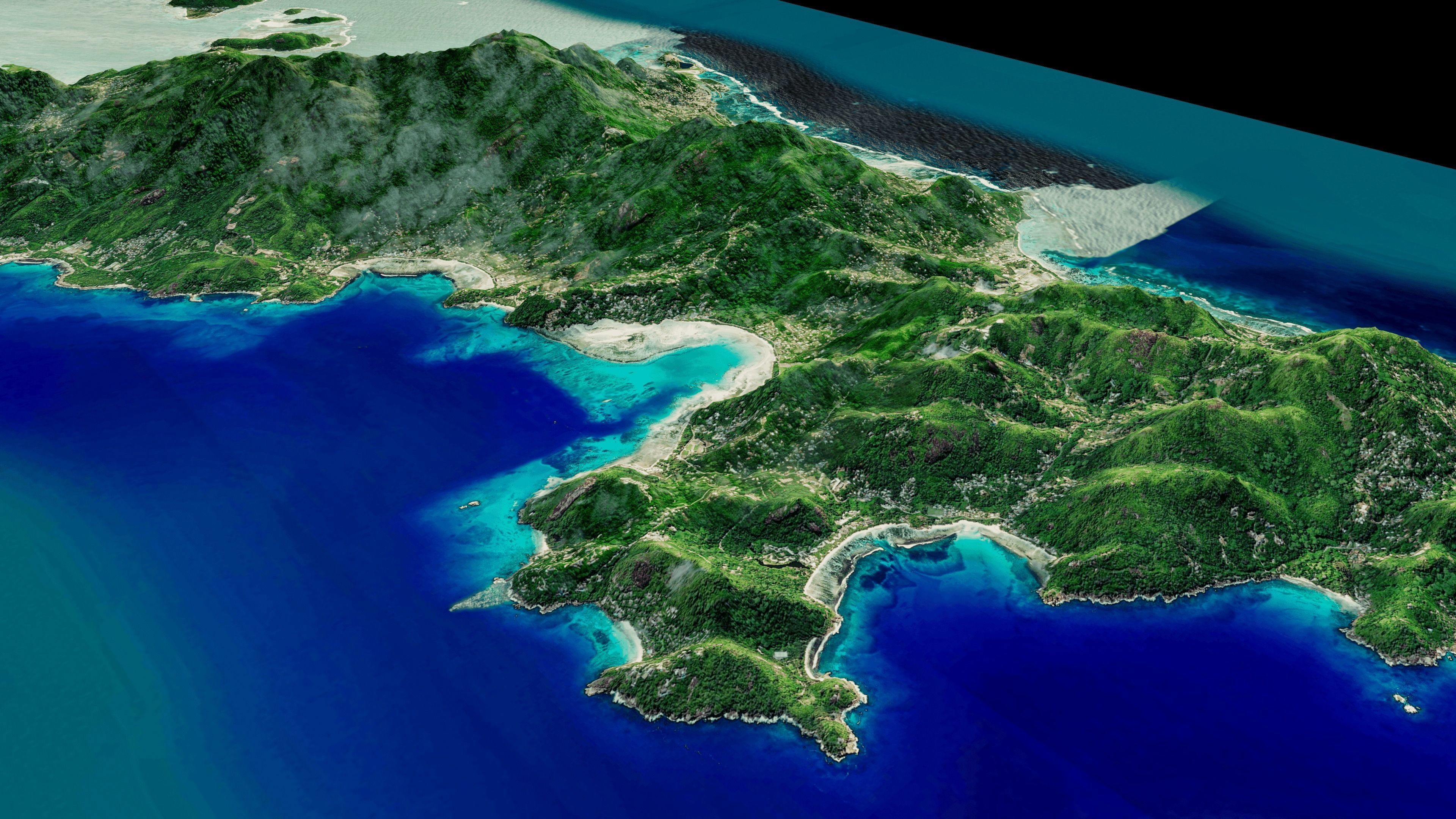 Seychelles Mahe Island 3d model Low-poly 3D model_2