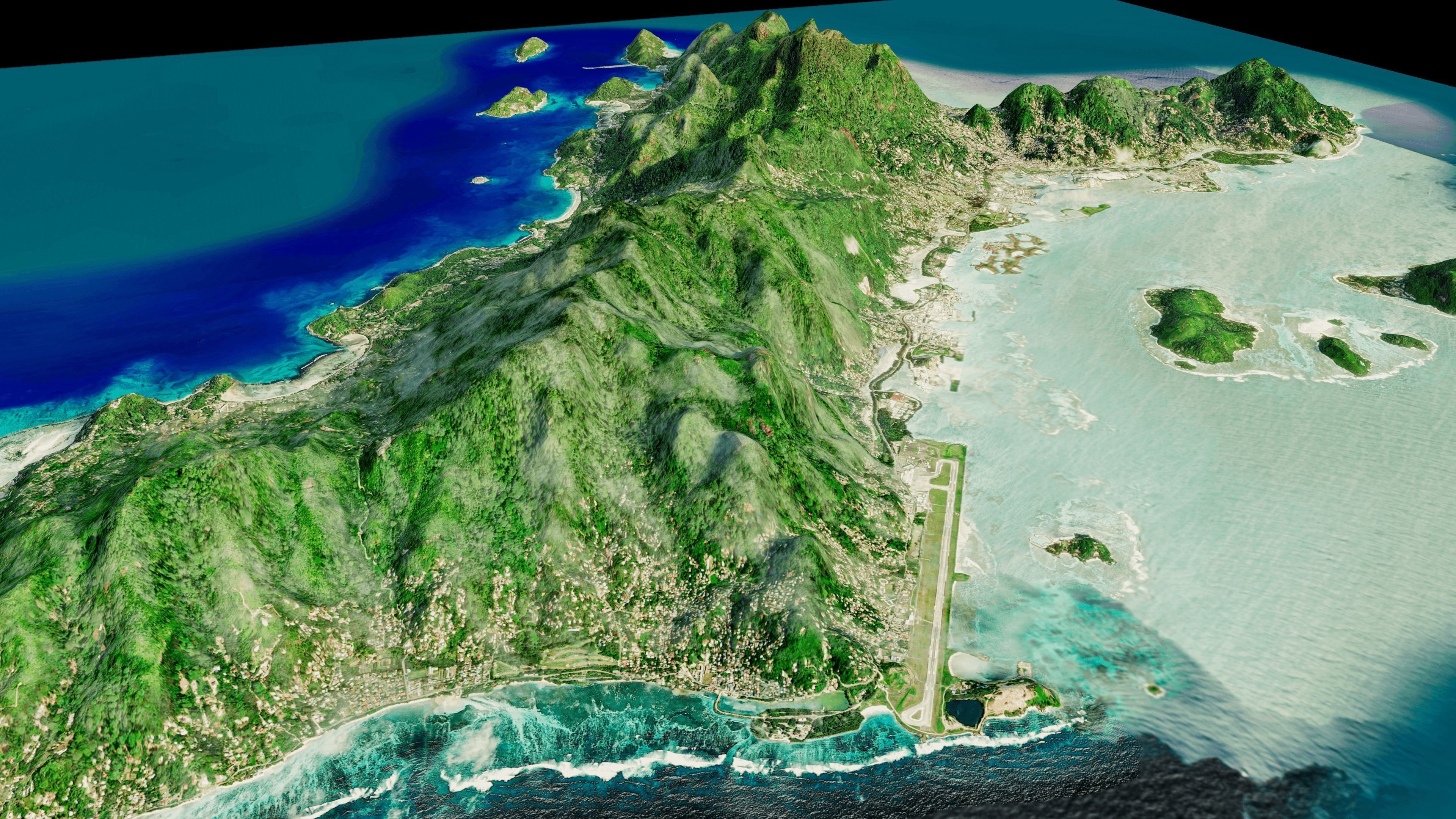 Seychelles Mahe Island 3d model Low-poly 3D model_9