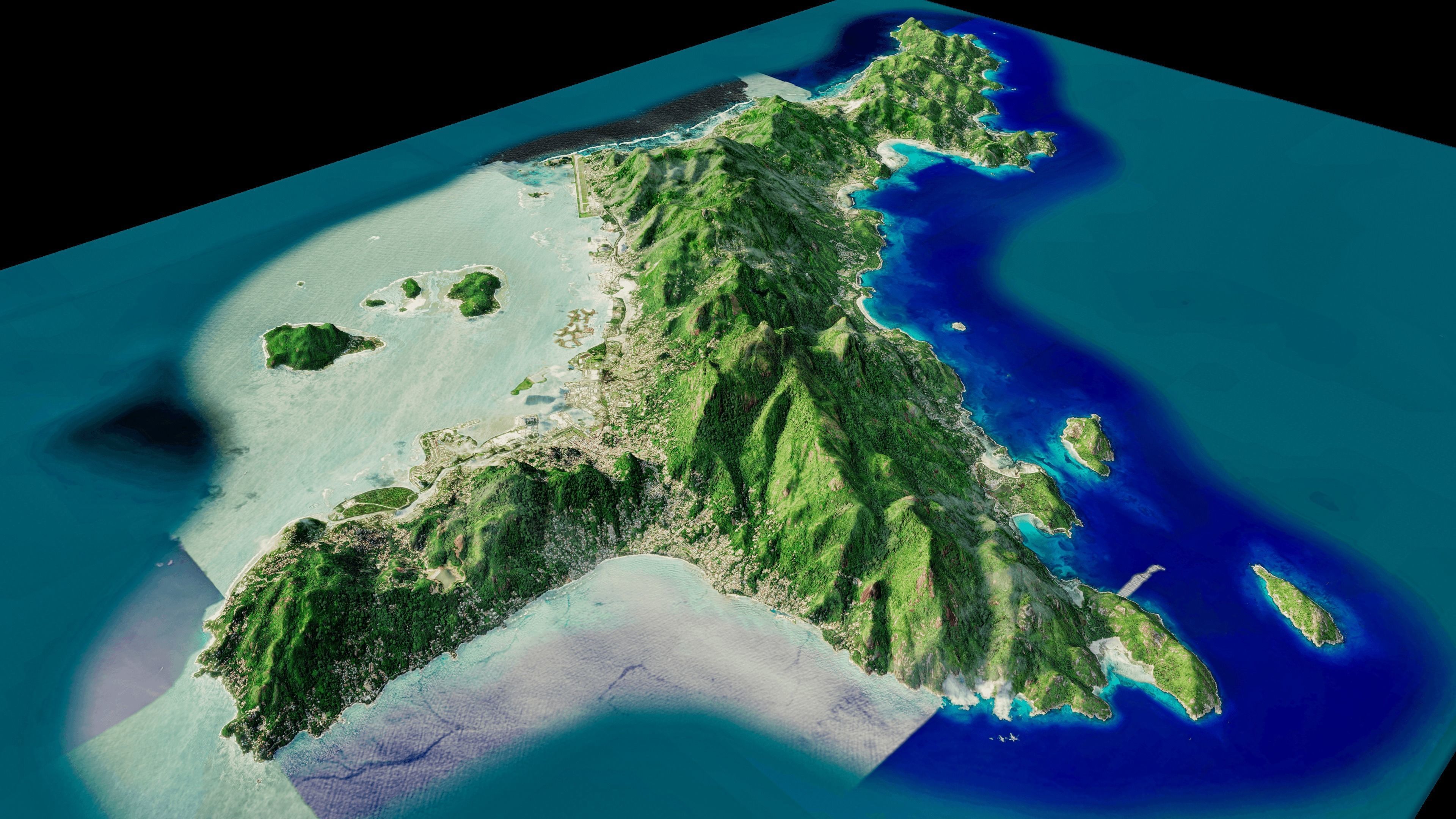 Seychelles Mahe Island 3d model Low-poly 3D model_11