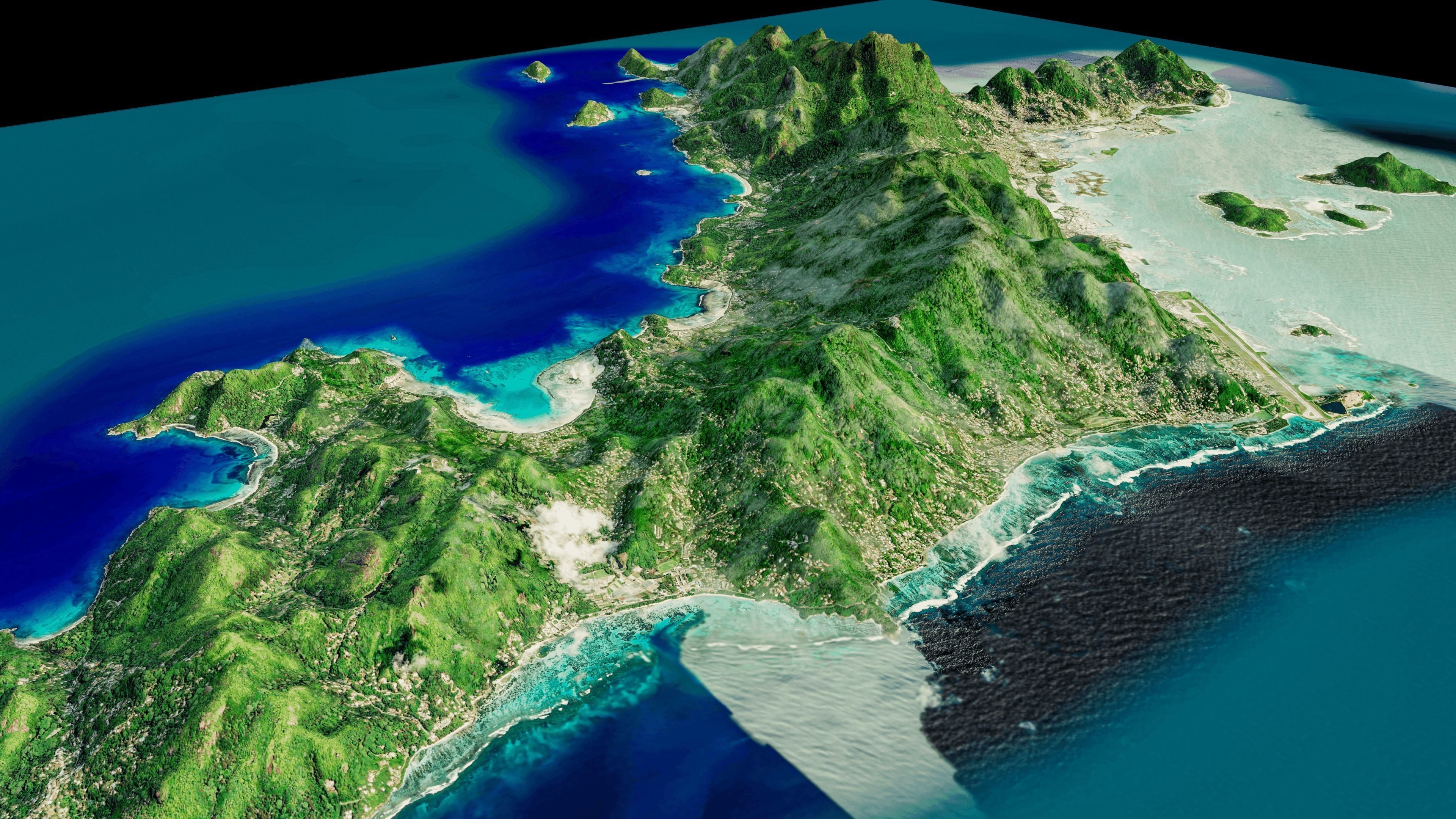 Seychelles Mahe Island 3d model Low-poly 3D model_5