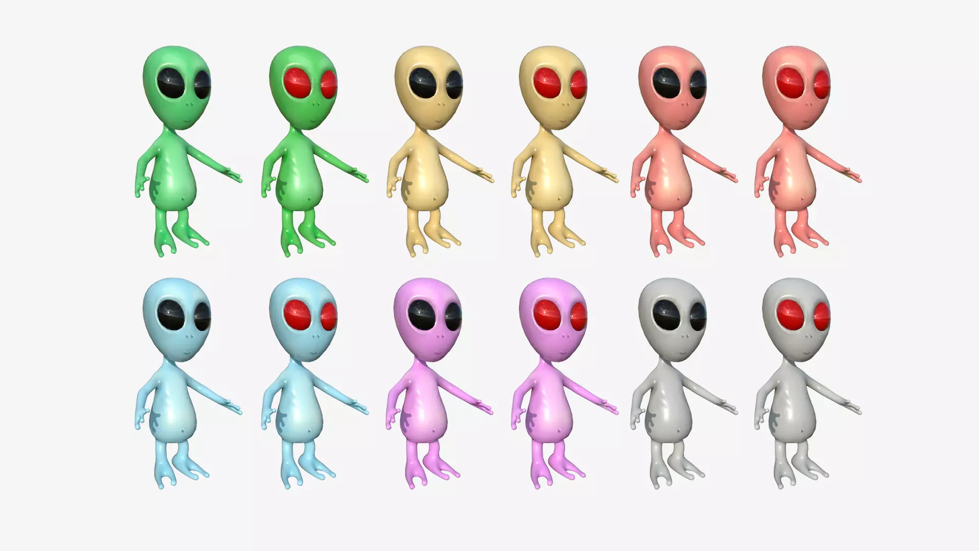 12 Cute Aliens A Collection - Simple - Character Design _0